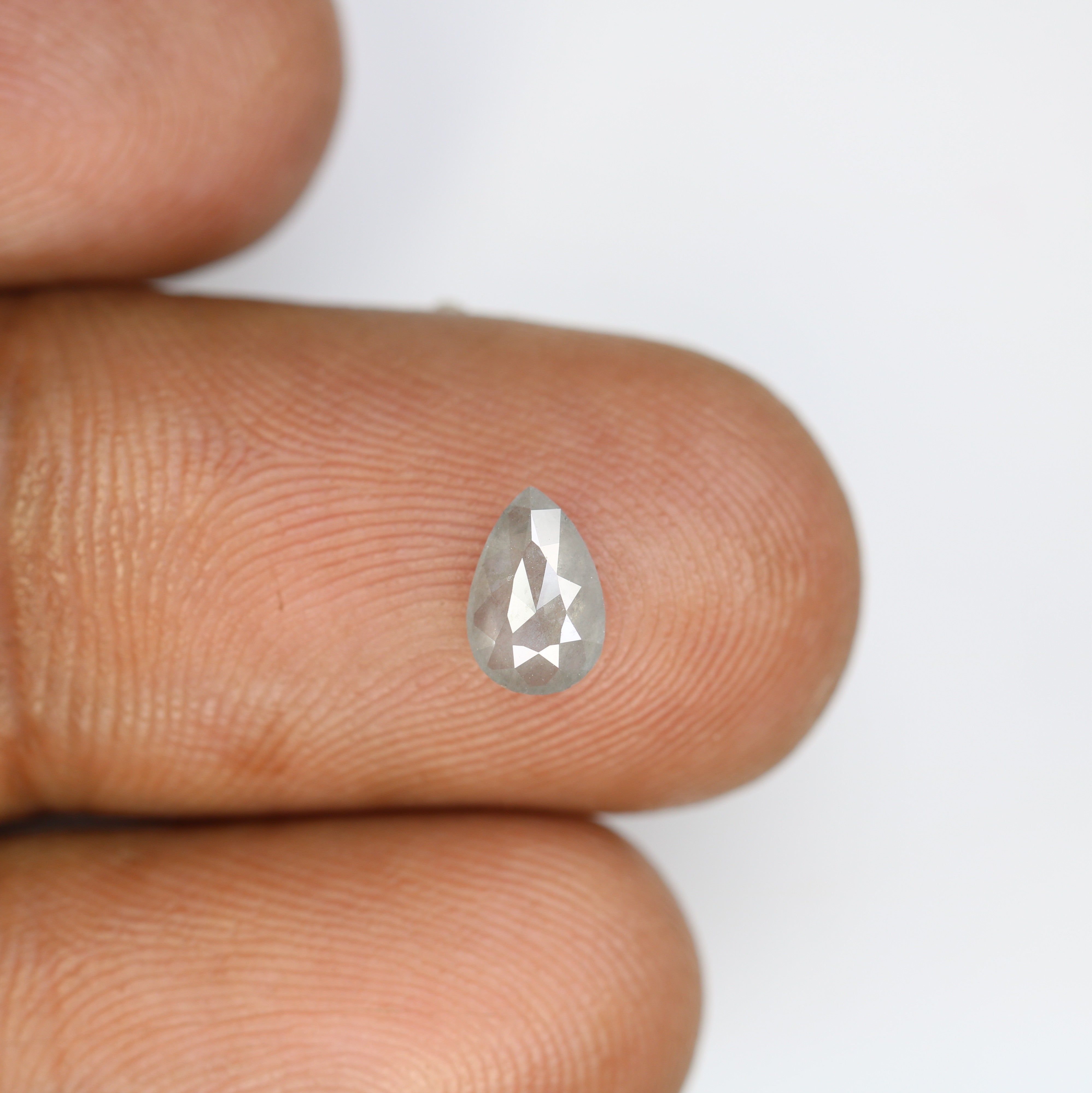 0.64 Carat Natural Loose Pear Shape Salt And Pepper Diamond For Wedding Ring