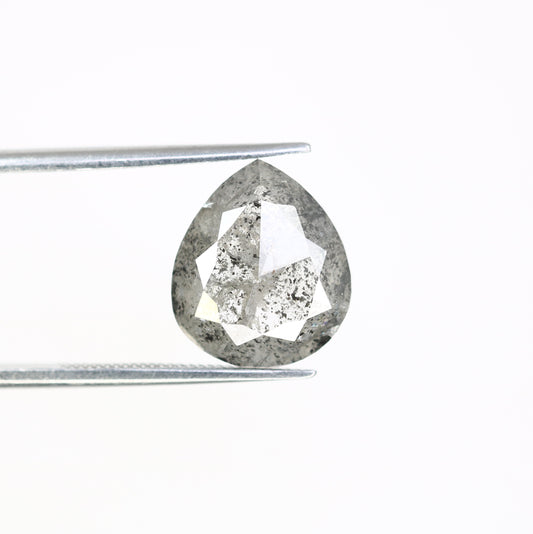 4.20 CT 12.10 MM Pear Shape Natural Salt And Pepper Loose Diamond For Engagement Ring