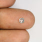 0.48 Carat Salt And Pepper Asscher Shape Natural Loose Diamond For Wedding Ring