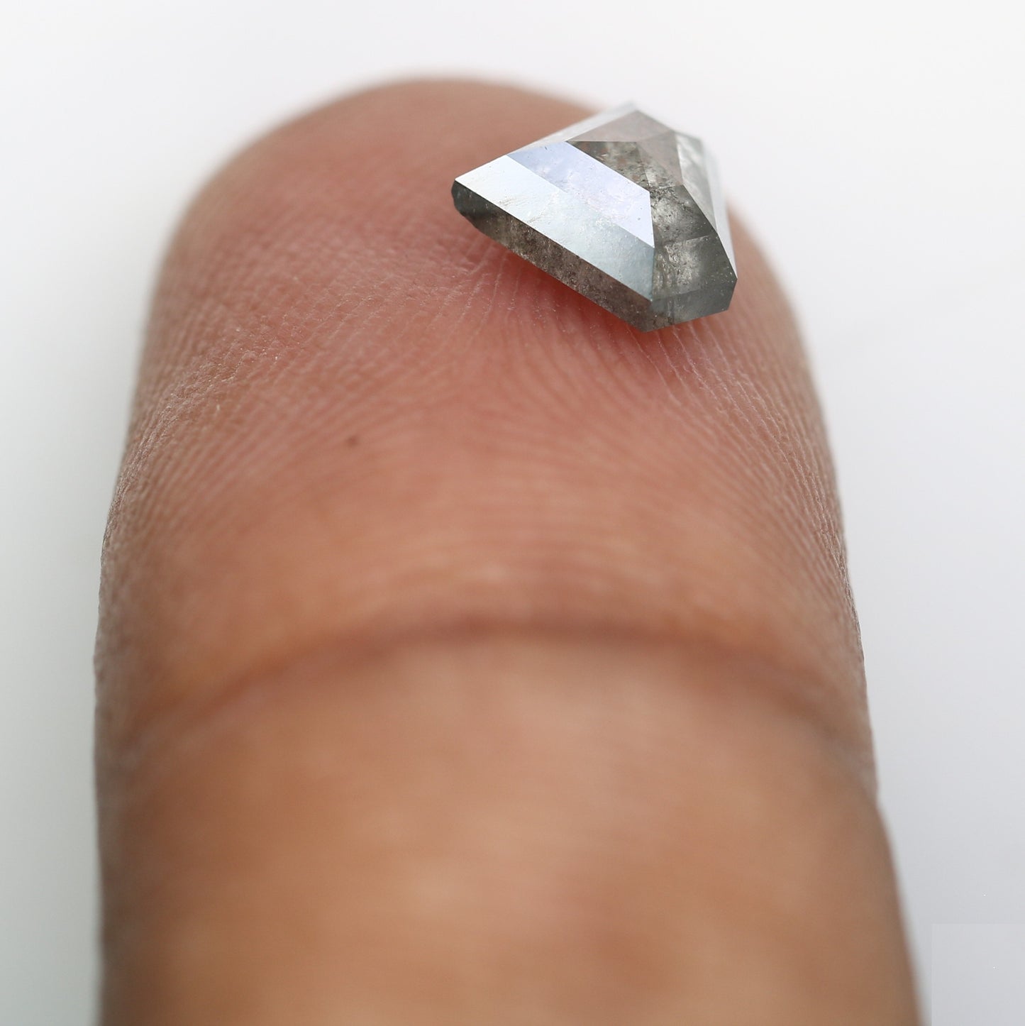 1.18 CT 6.70 MM Diamond Cut Salt And Pepper Diamond For Statement Ring