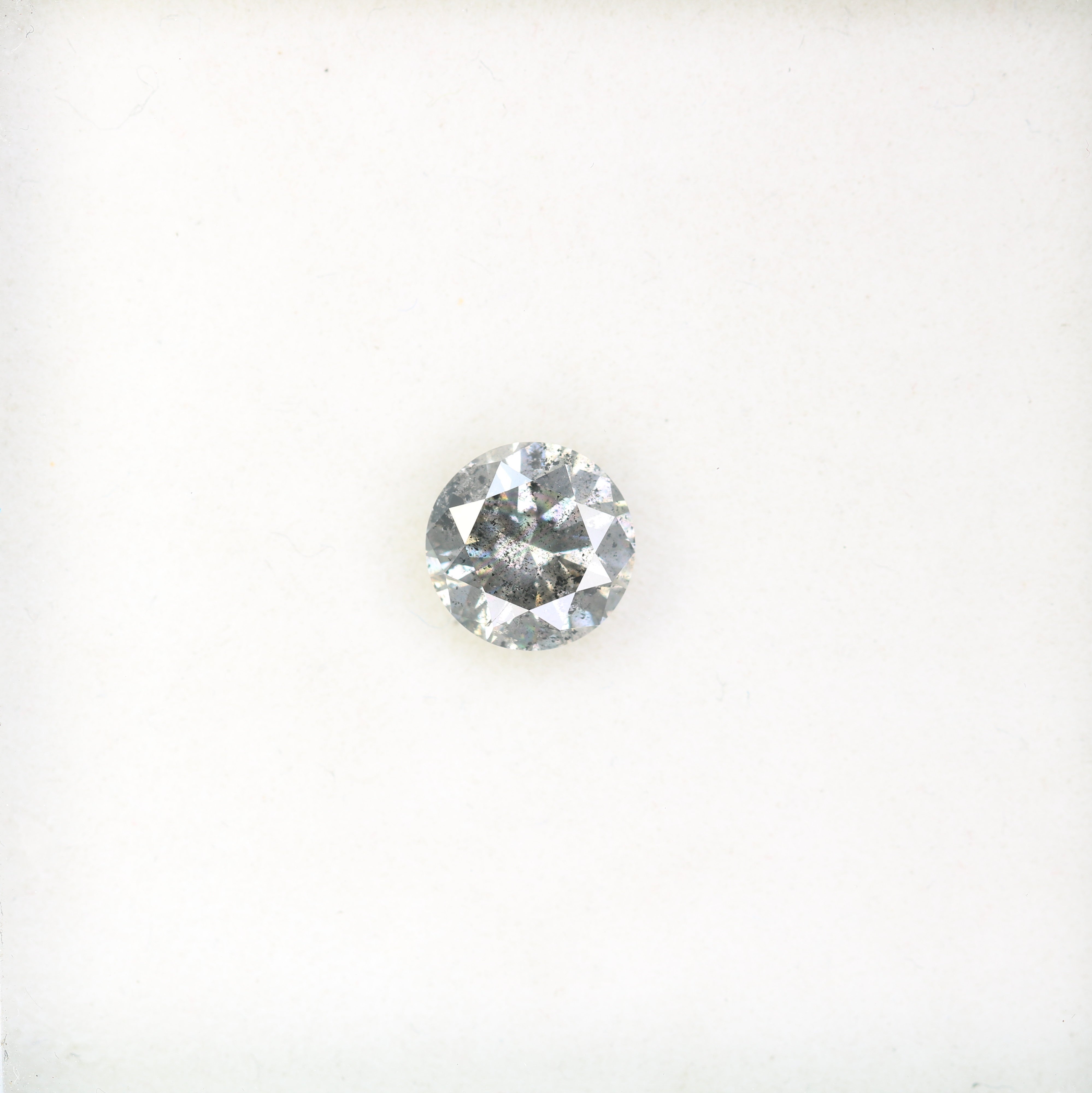 1.51 Carat Salt And Pepper Loose Round Brilliant Cut Diamond For Wedding Ring