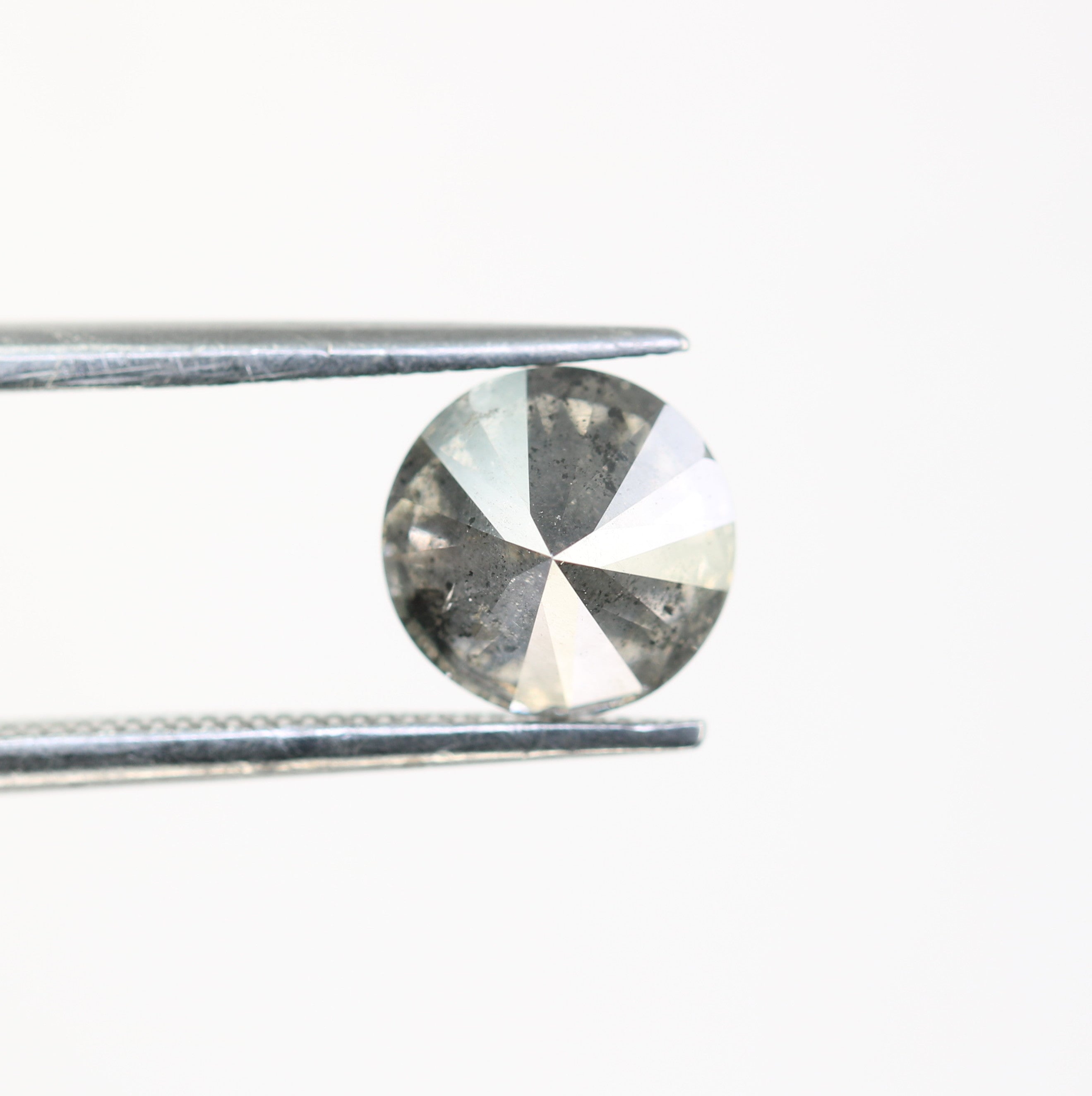 1.51 Carat Salt And Pepper Loose Round Brilliant Cut Diamond For Wedding Ring