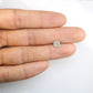 Loose Round Brilliant Cut Diamond 1.53 Carat Salt And Pepper Diamond Ring