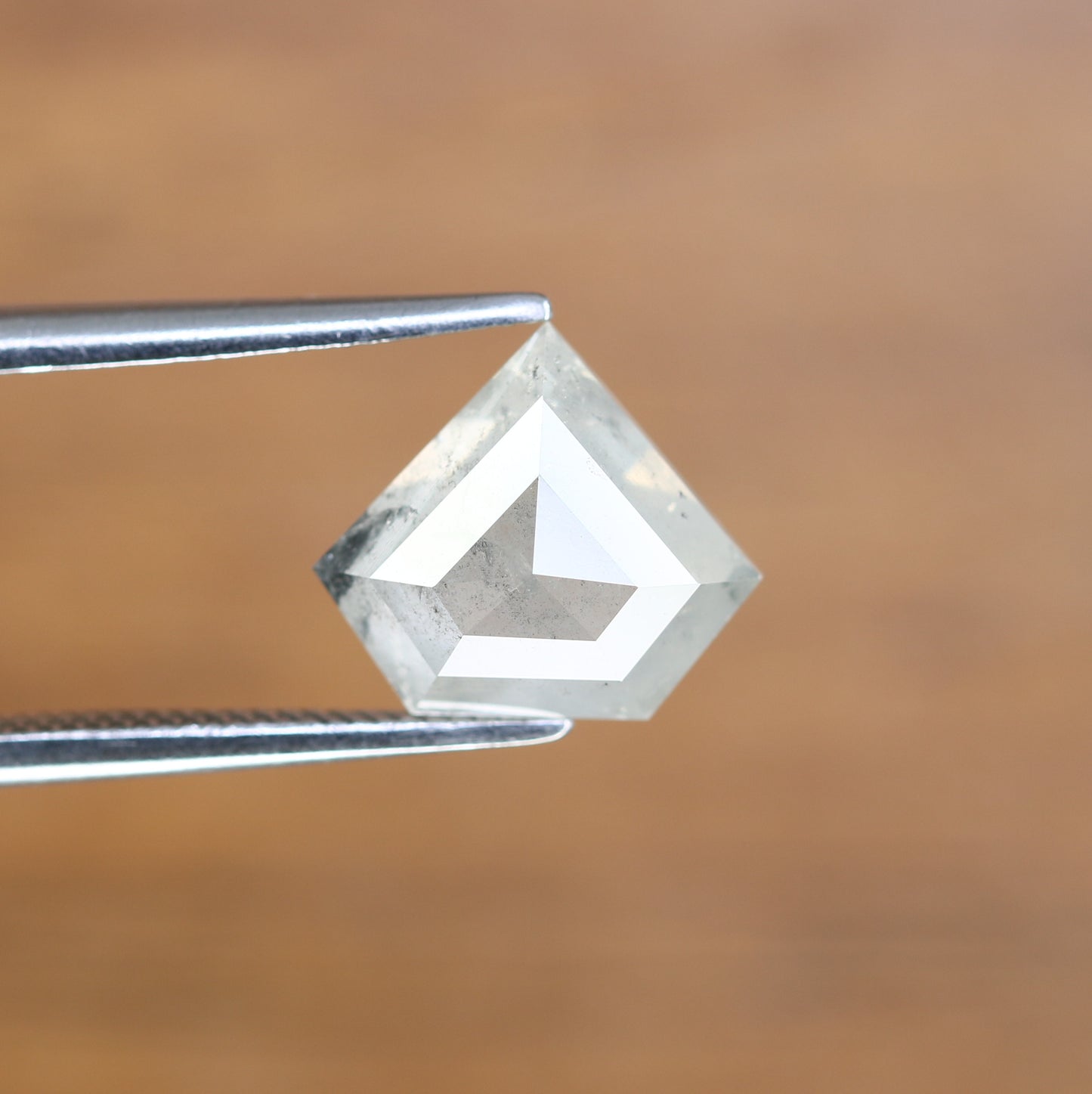 2.54 CT 8.50 MM Diamond Cut Salt And Pepper Diamond For Statement Ring