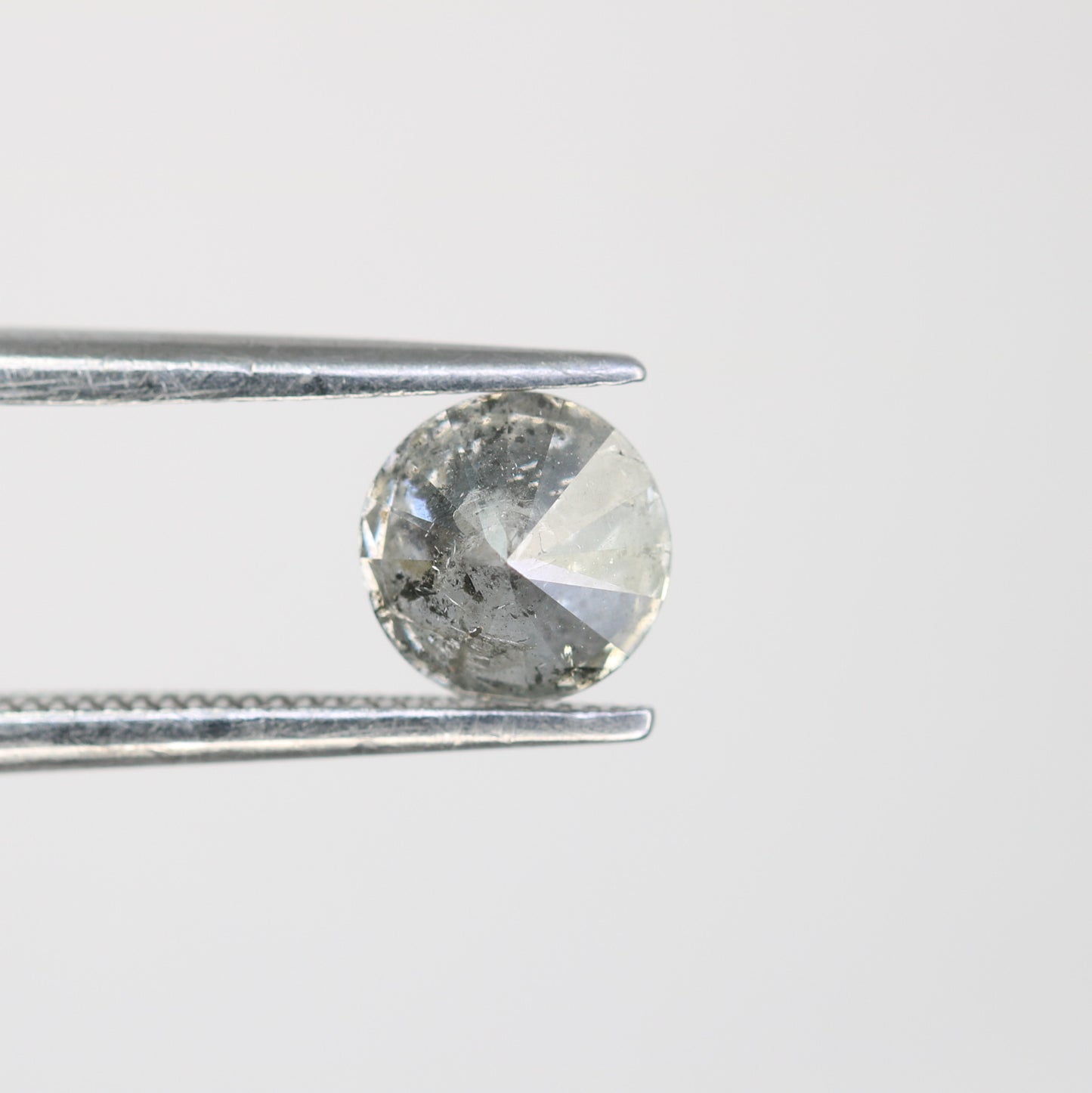 0.84 Carat Salt And Pepper Loose Round Brilliant Cut Diamond For Wedding Ring