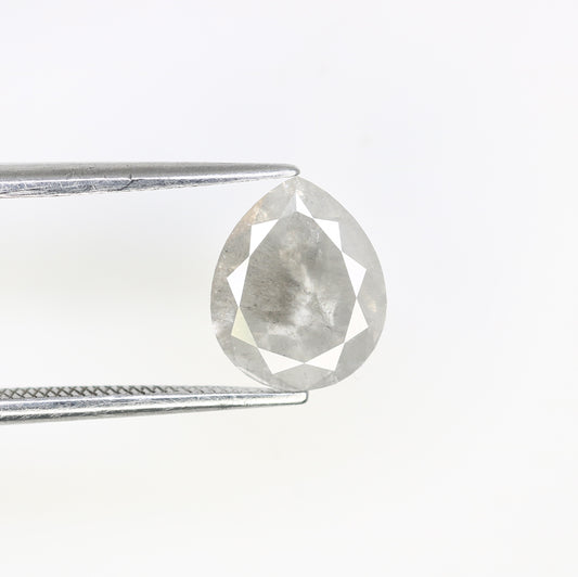 1.93 CT Natural Loose Grey Pear Shaped 9.40 MM Diamond For Wedding Ring - JayKrishna Diamond
