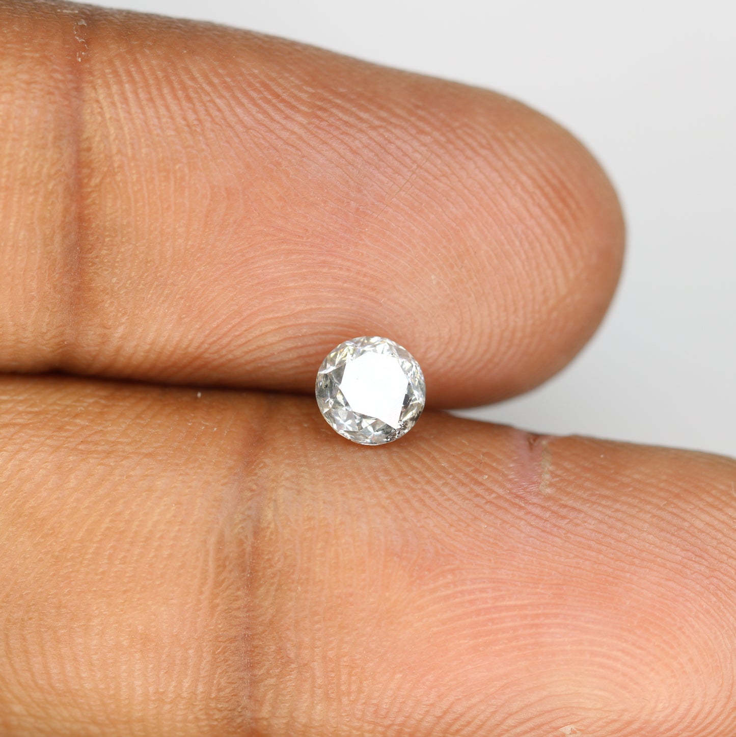0.67 Carat Salt And Pepper Round Brilliant Cut Loose Diamond For Wedding Ring