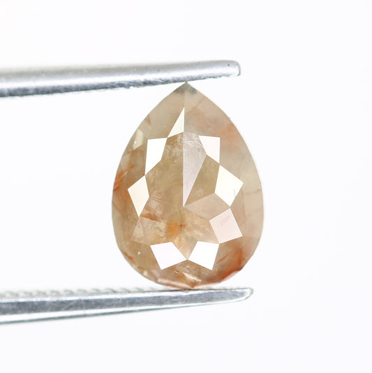 0.91 CT 7.90 MM Grey Pear Shape Unique Diamond For Wedding Ring