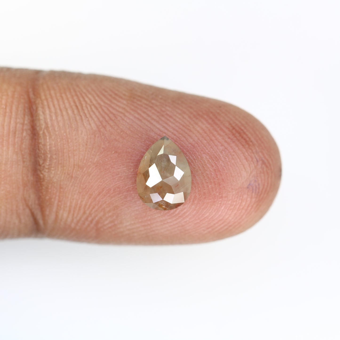 0.91 CT 7.90 MM Grey Pear Shape Unique Diamond For Wedding Ring