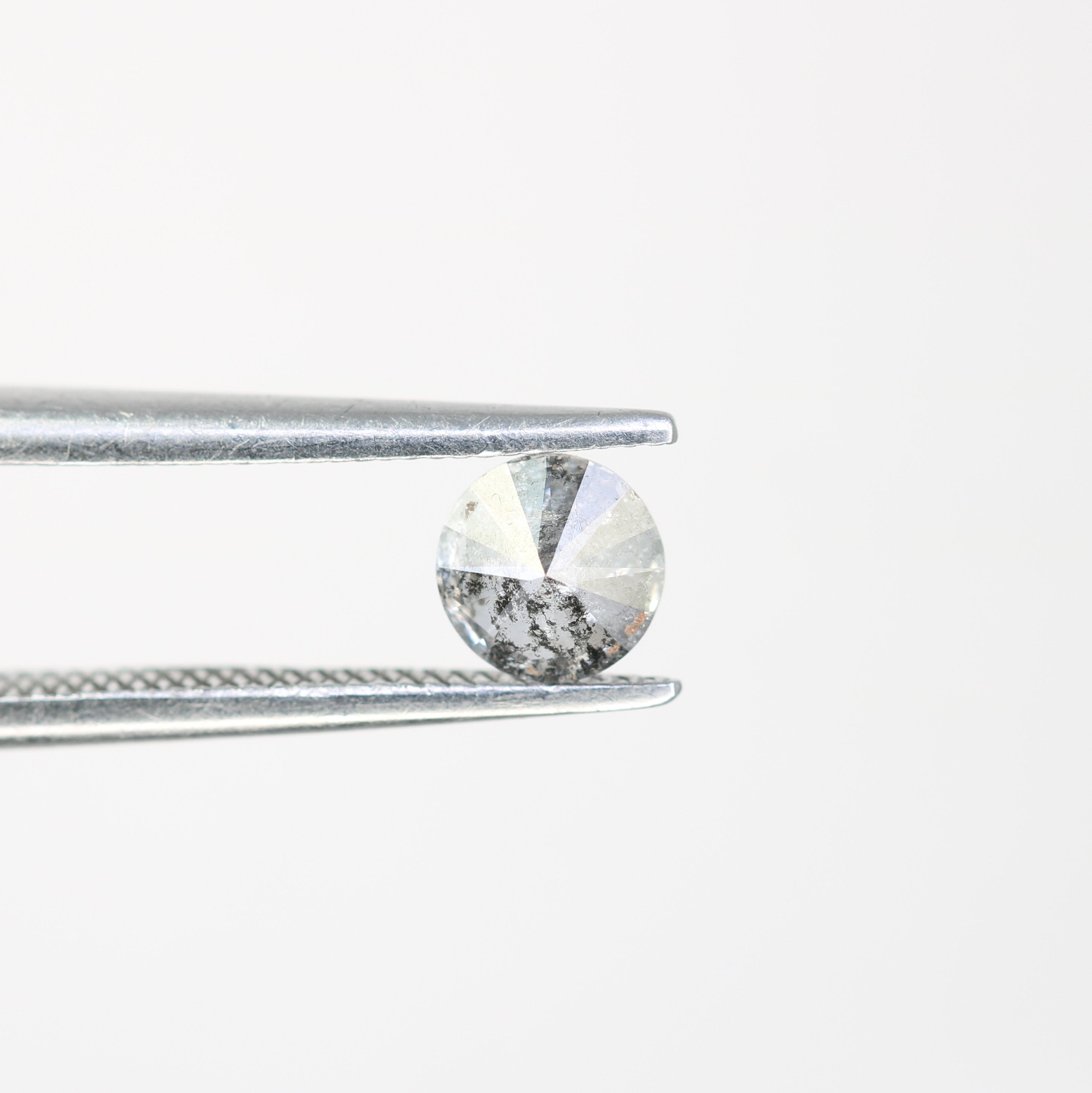 0.37 Carat Salt And Pepper Loose Round Brilliant Cut Diamond For Wedding Ring