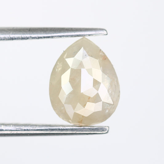 0.82 CT 7.30 MM Pear Shape Grey Diamond For Engagement Ring - JayKrishna Diamond