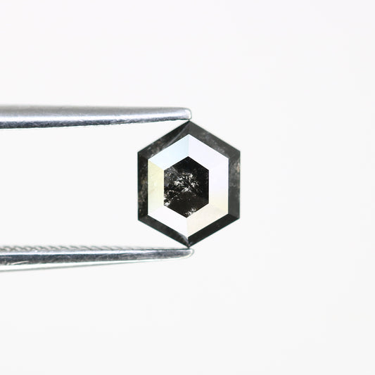 0.99 CT Salt And Pepper 6.60 MM Hexagon Shape Loose Diamond For Wedding Ring