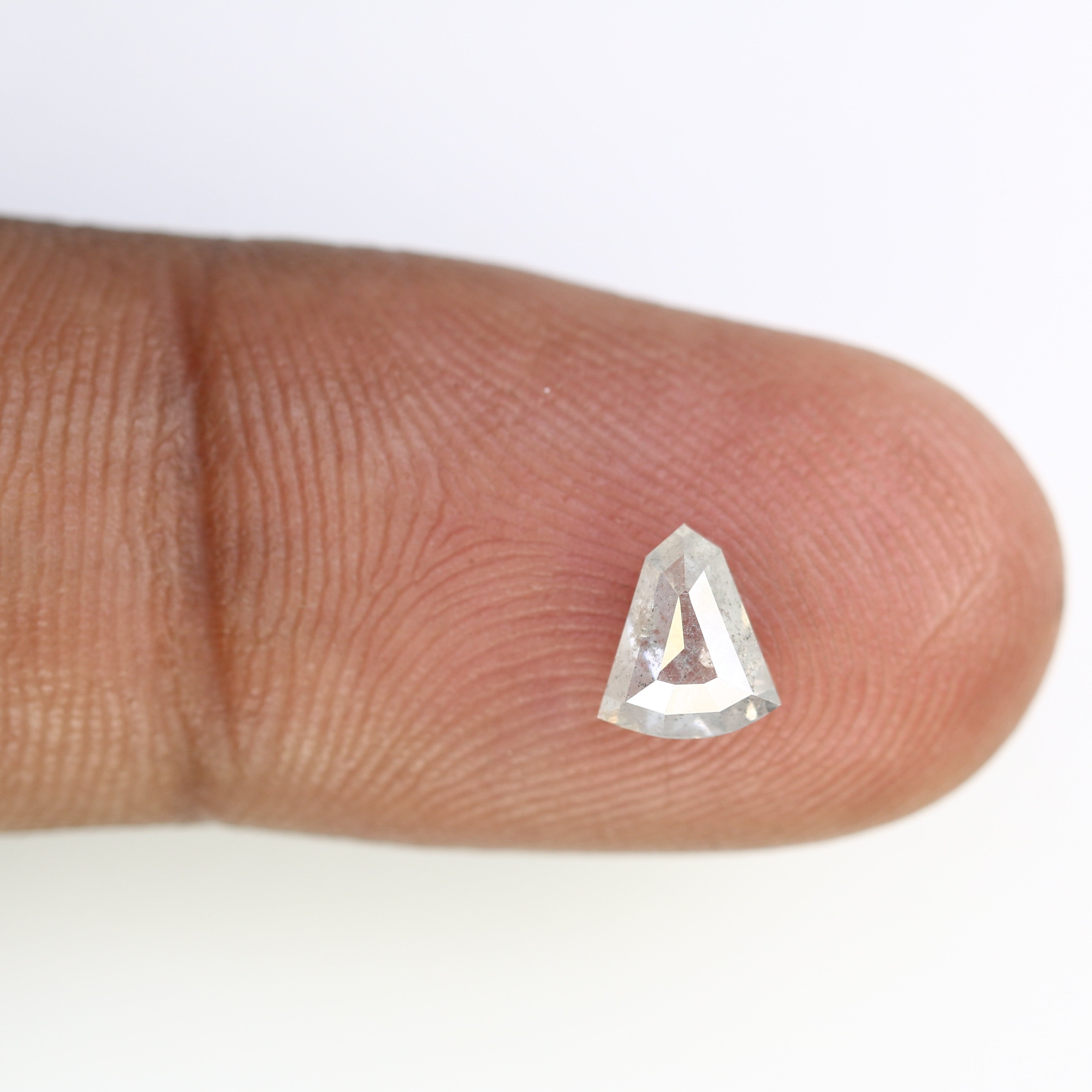 0.70 CT Salt And Pepper Shield Shaped Natural Diamond For Engagement Ring
