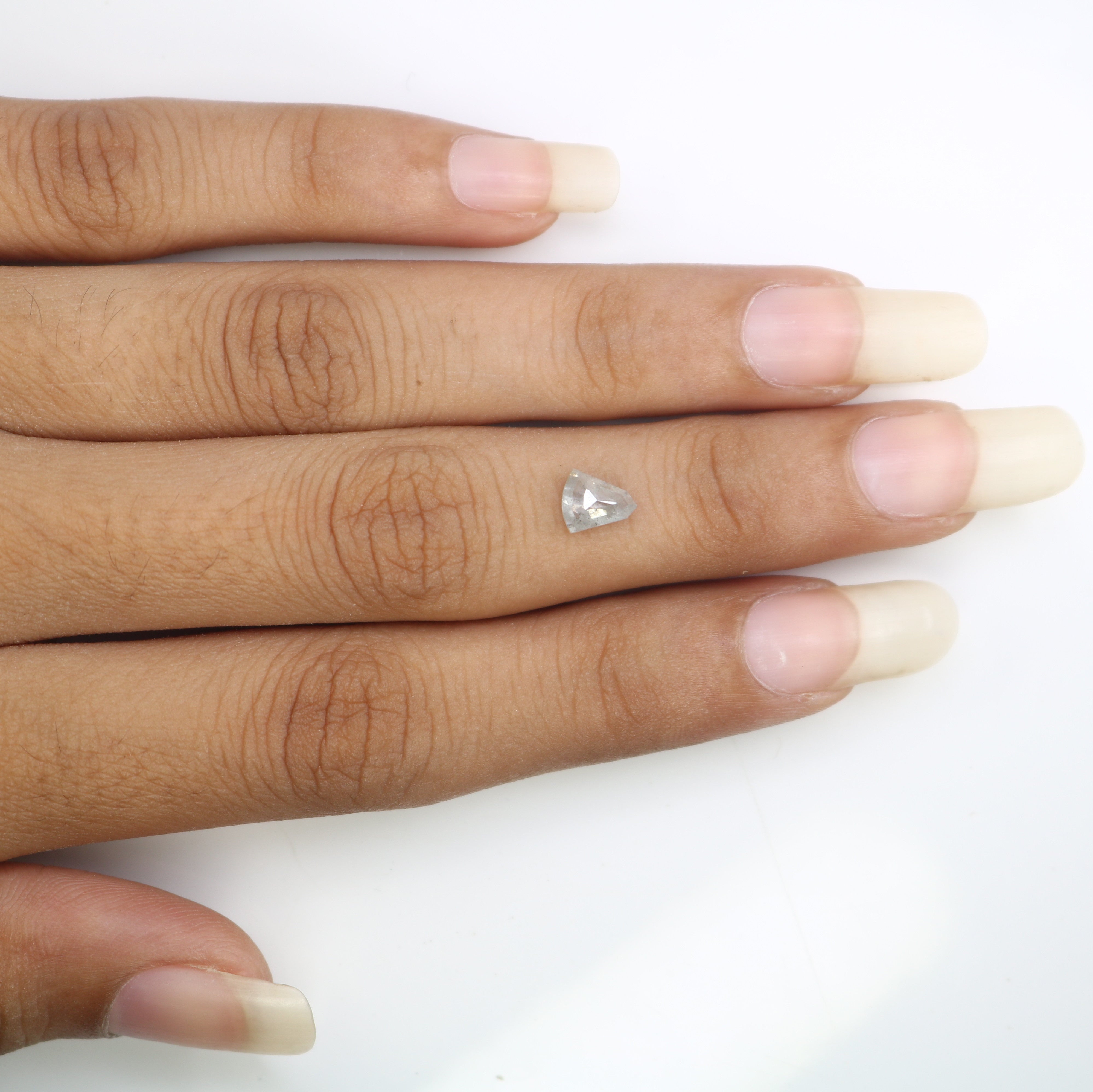 0.70 CT Salt And Pepper Shield Shaped Natural Diamond For Engagement Ring