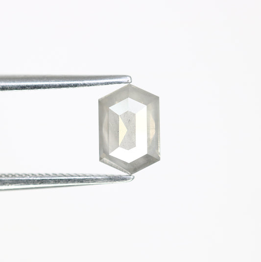 0.78 CT Salt And Pepper 7.00 MM Elongated Hexagon Shape Diamond For Engagement Ring