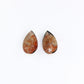 1.48 CT 7.90 MM Pear Shape Red Pair Diamond For Earrings