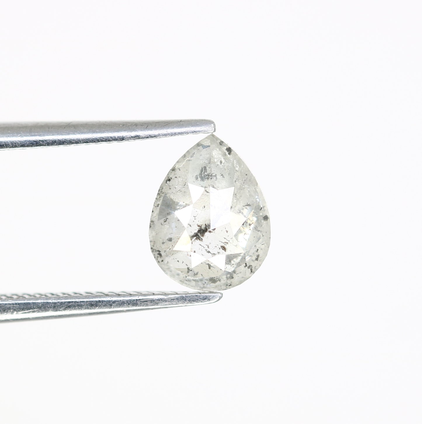 Pear Shape 0.85 CT Natural Salt And Pepper Loose Diamond For Engagement Ring