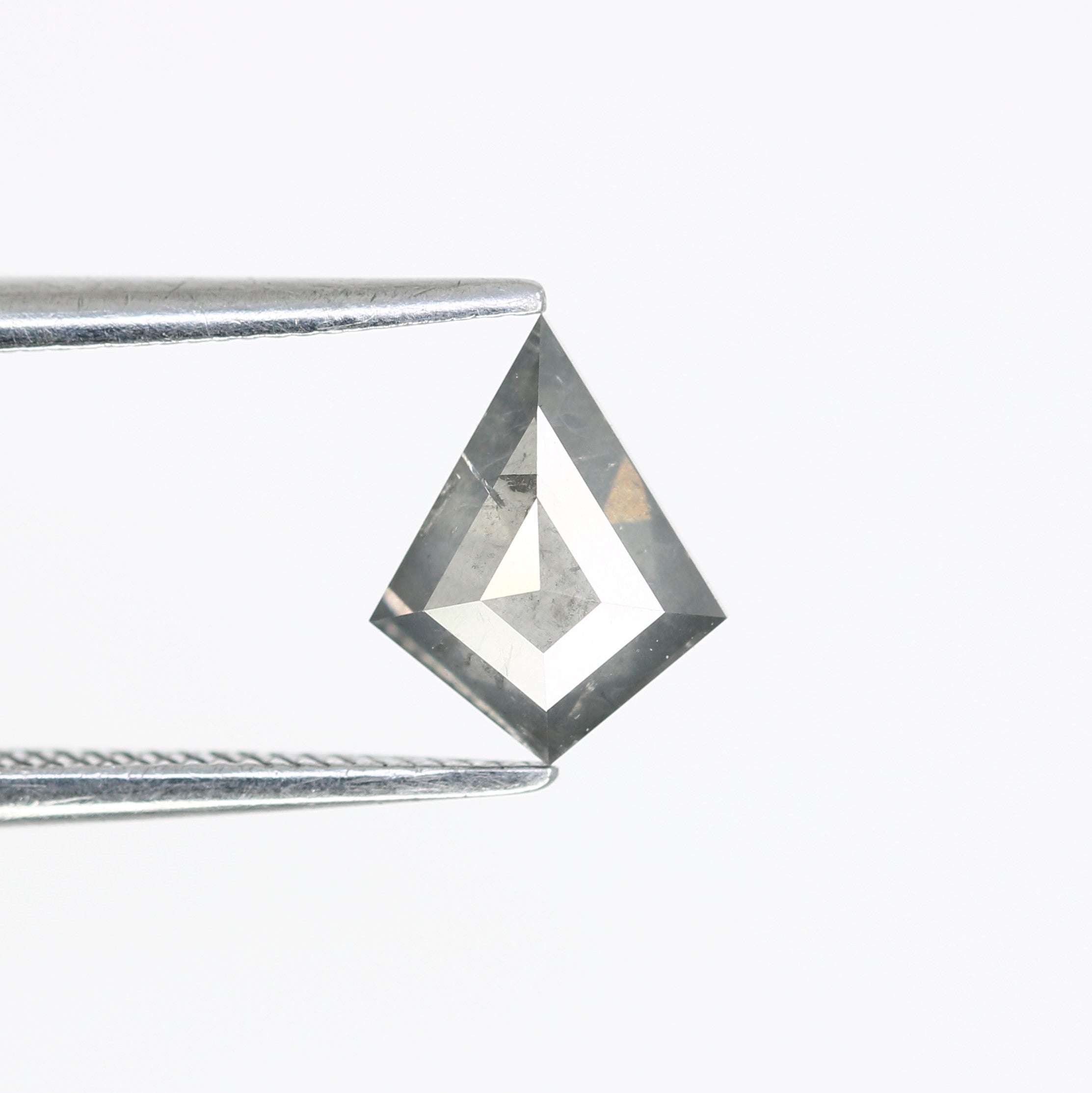 0.91 Carat Natural Salt And Pepper 8.30 MM Loose Kite Cut Diamond For Promise Ring
