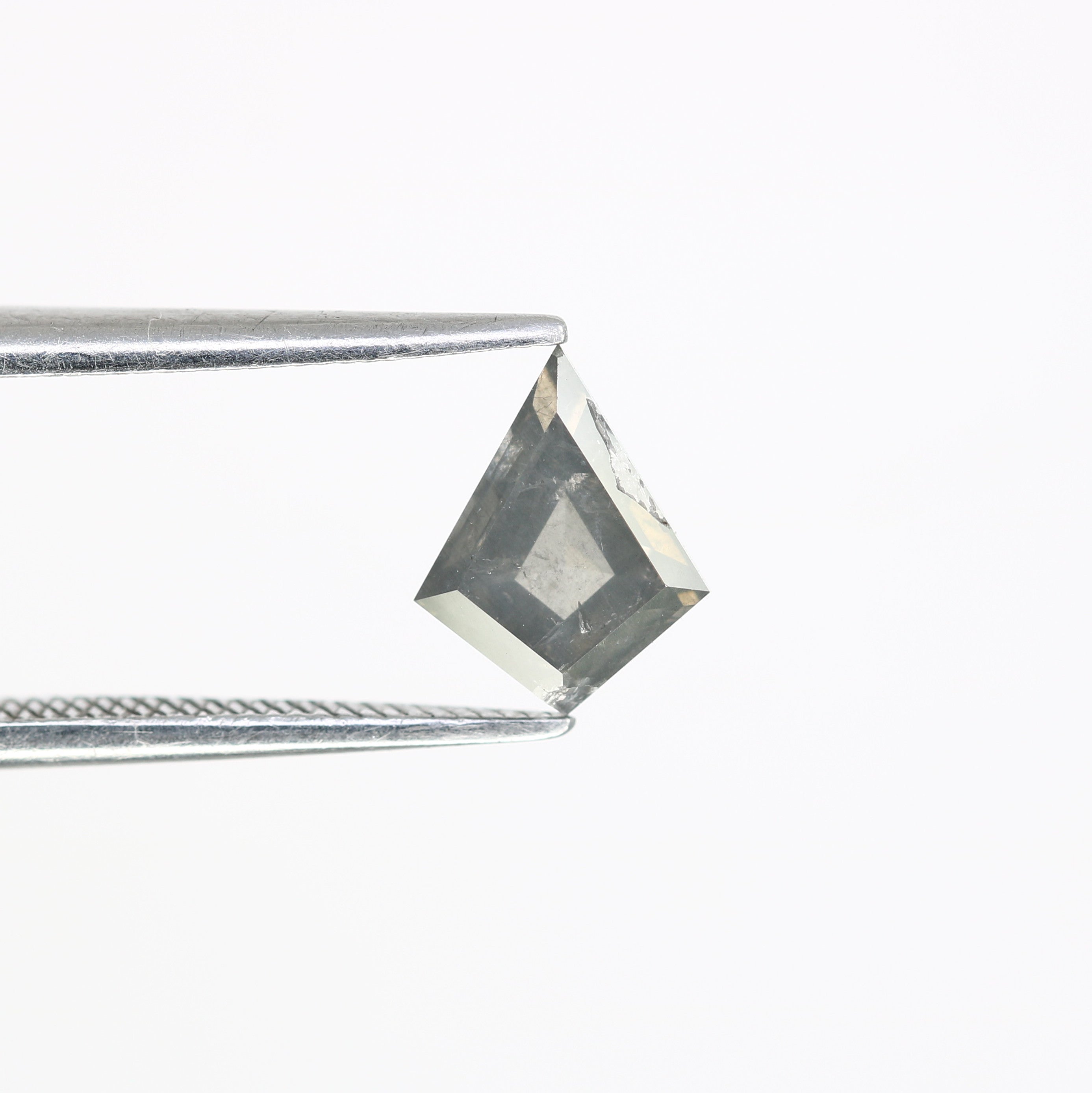 0.91 Carat Natural Salt And Pepper 8.30 MM Loose Kite Cut Diamond For Promise Ring