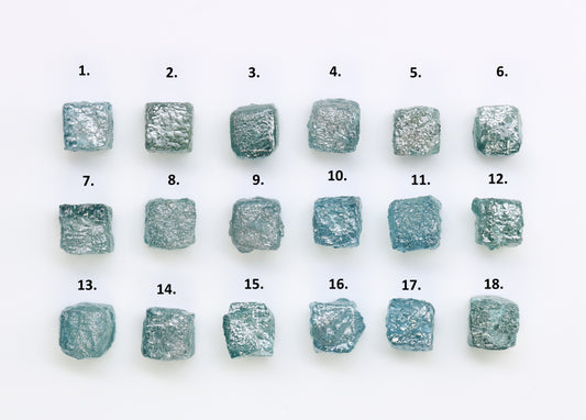 0.86 CT To 1.11 CT Blue Rough Cube Raw Diamond For Engagement Ring - JayKrishna Diamond