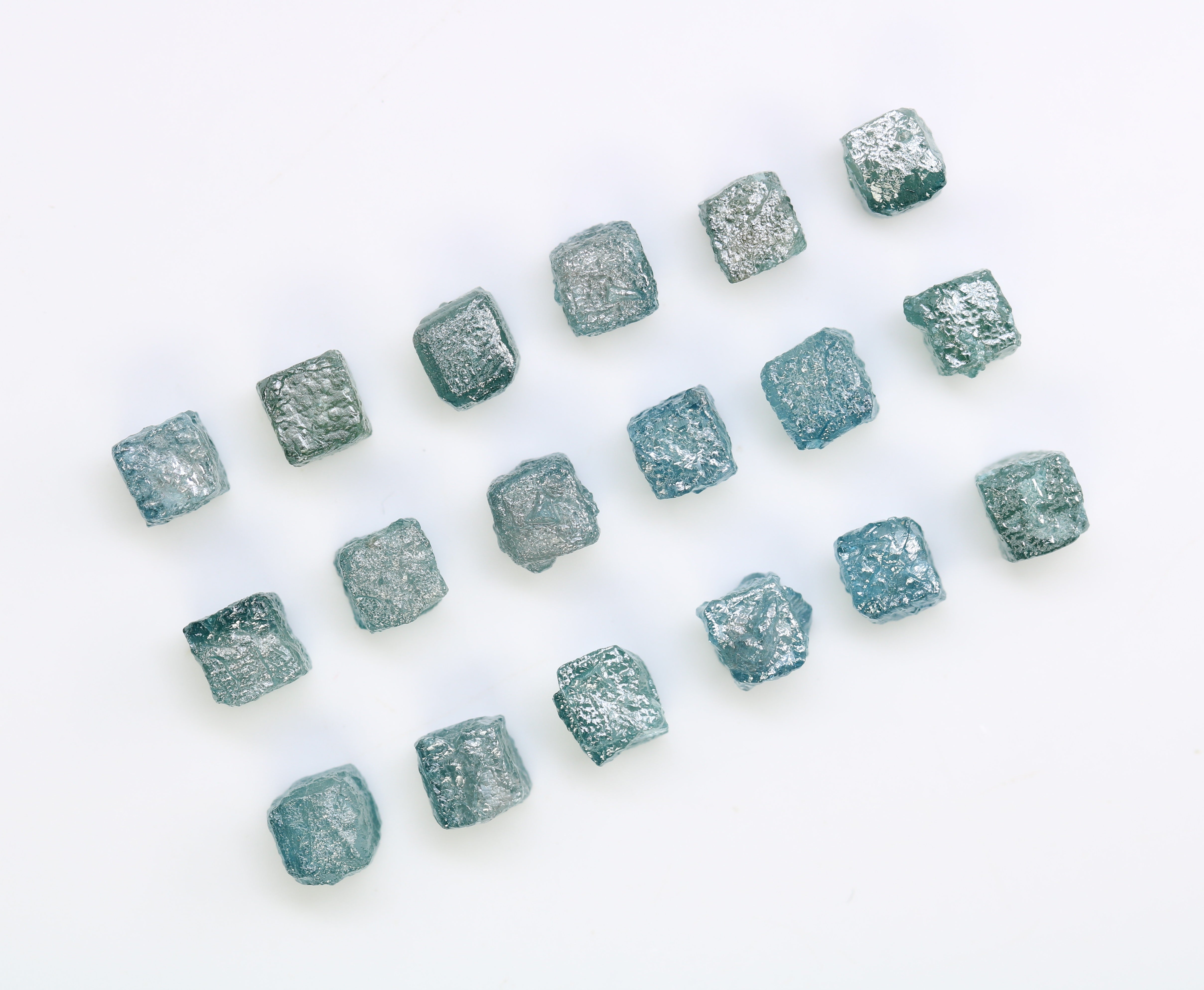 0.86 CT To 1.11 CT Blue Rough Cube Raw Diamond For Engagement Ring