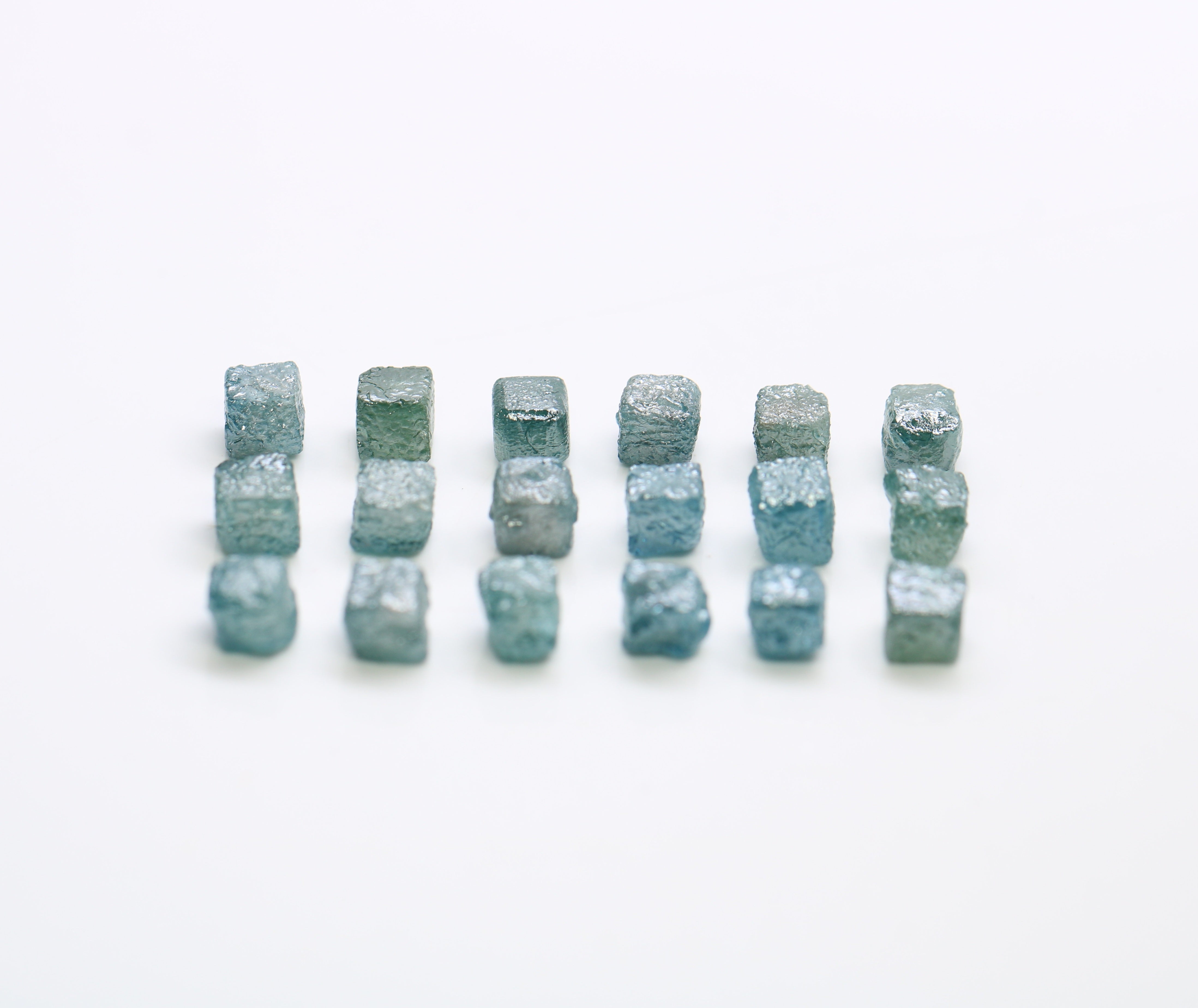0.86 CT To 1.11 CT Blue Rough Cube Raw Diamond For Engagement Ring