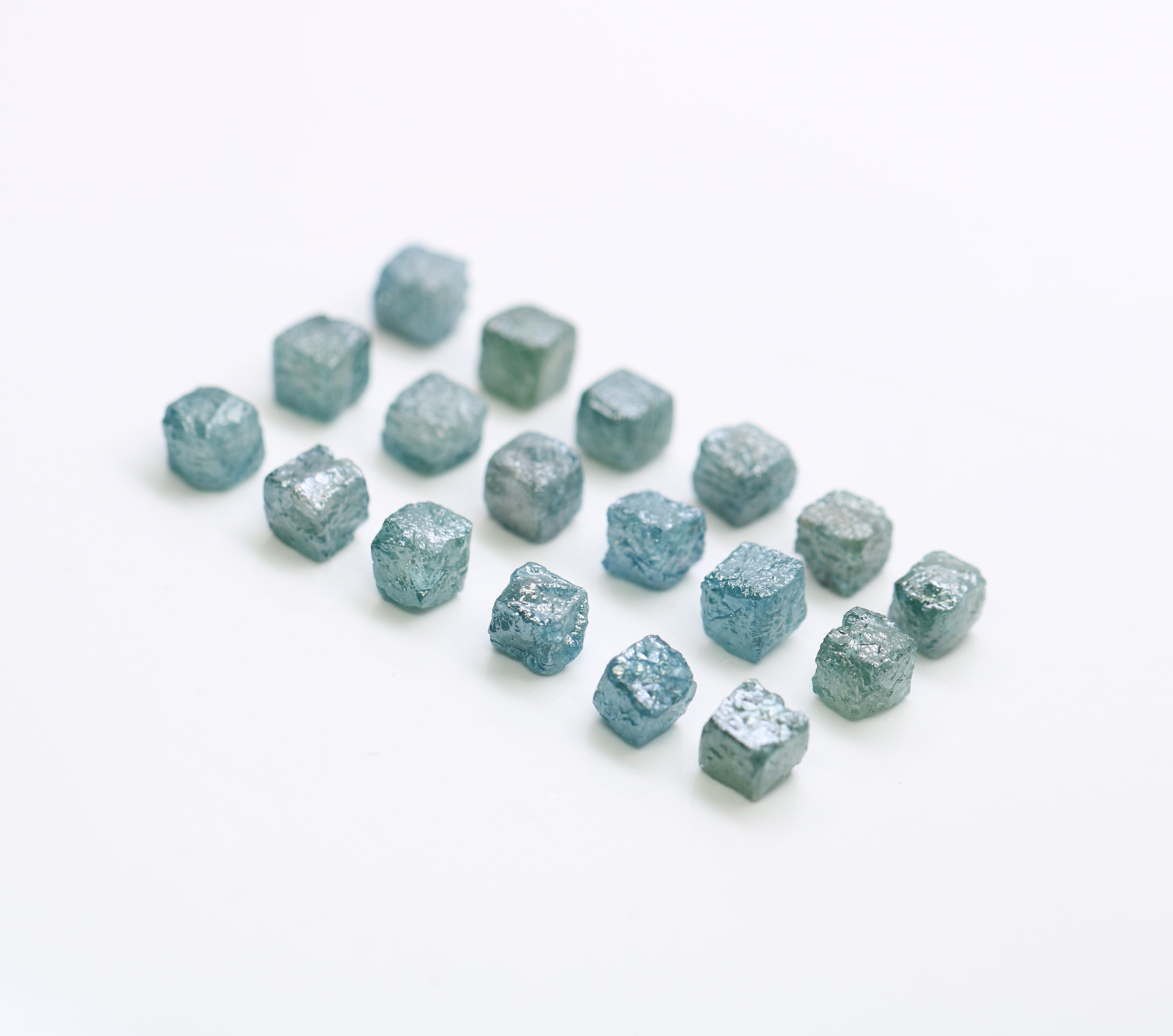 0.86 CT To 1.11 CT Blue Rough Cube Raw Diamond For Engagement Ring
