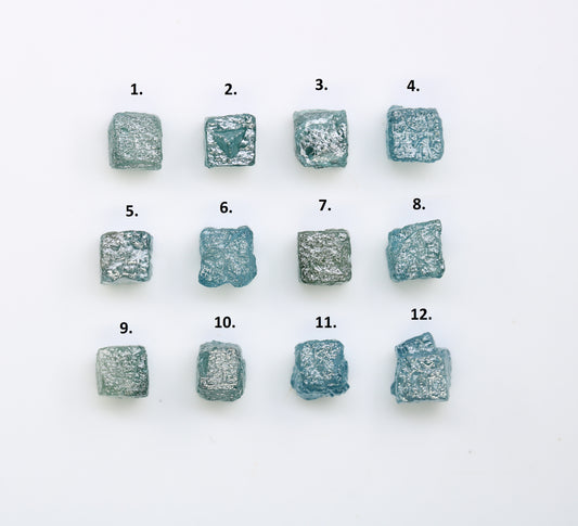 0.87 CT To 1.06 CT Cube Raw Blue Rough Diamond For Engagement Ring - JayKrishna Diamond