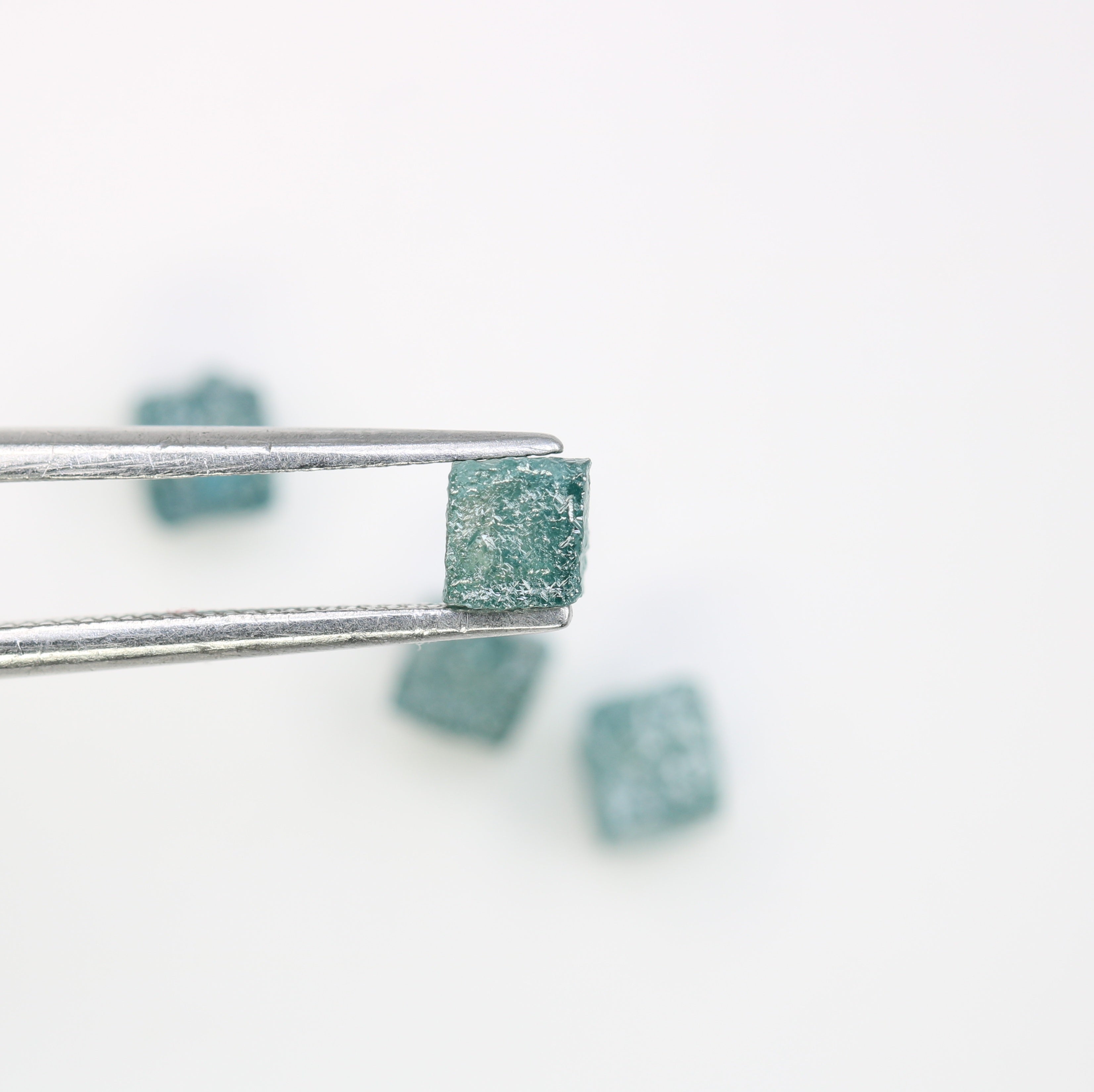 2.78 CT Cube Blue Rough Raw Diamond For Engagement Ring