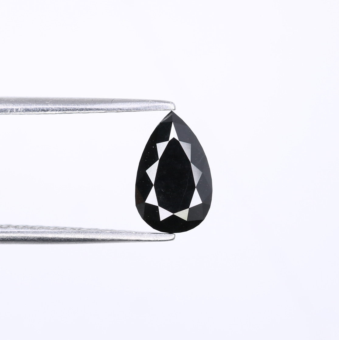 1.13 CT Treated Black Pear Cut Fancy Diamond For Engagement Ring