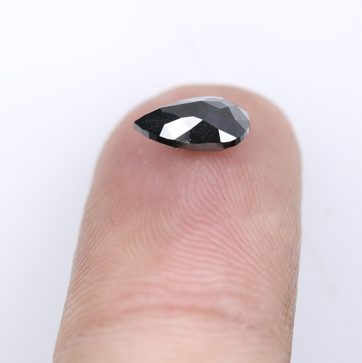 1.13 CT Treated Black Pear Cut Fancy Diamond For Engagement Ring