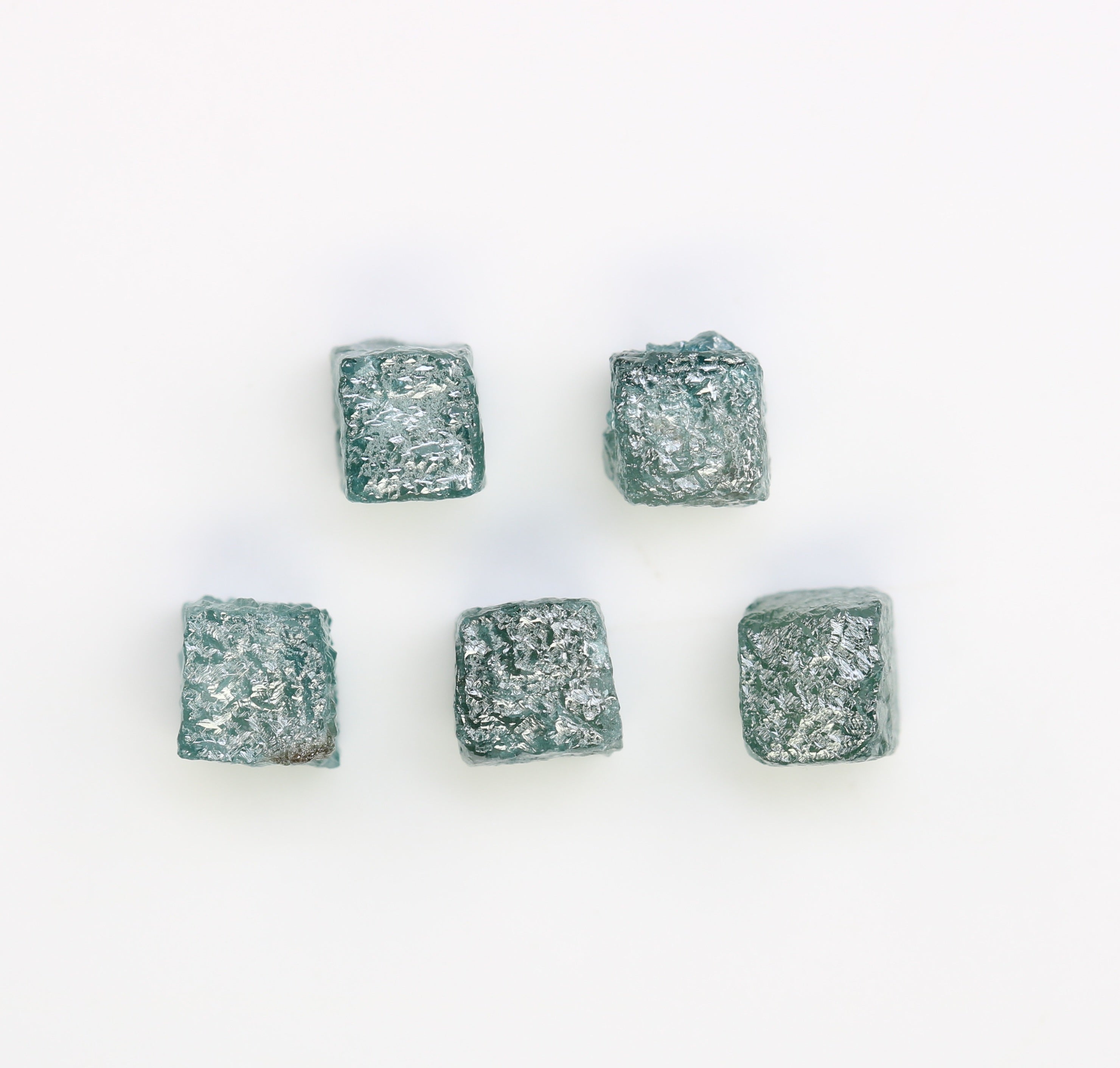 3.90 CT Blue Rough Raw Cube Diamond For Engagement Ring