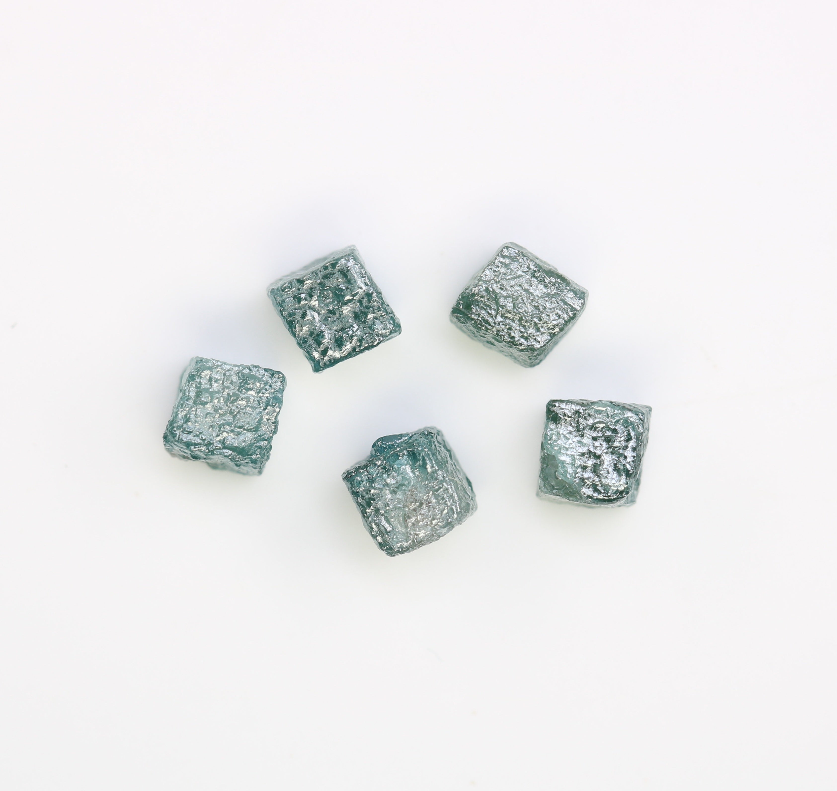 3.90 CT Blue Rough Raw Cube Diamond For Engagement Ring
