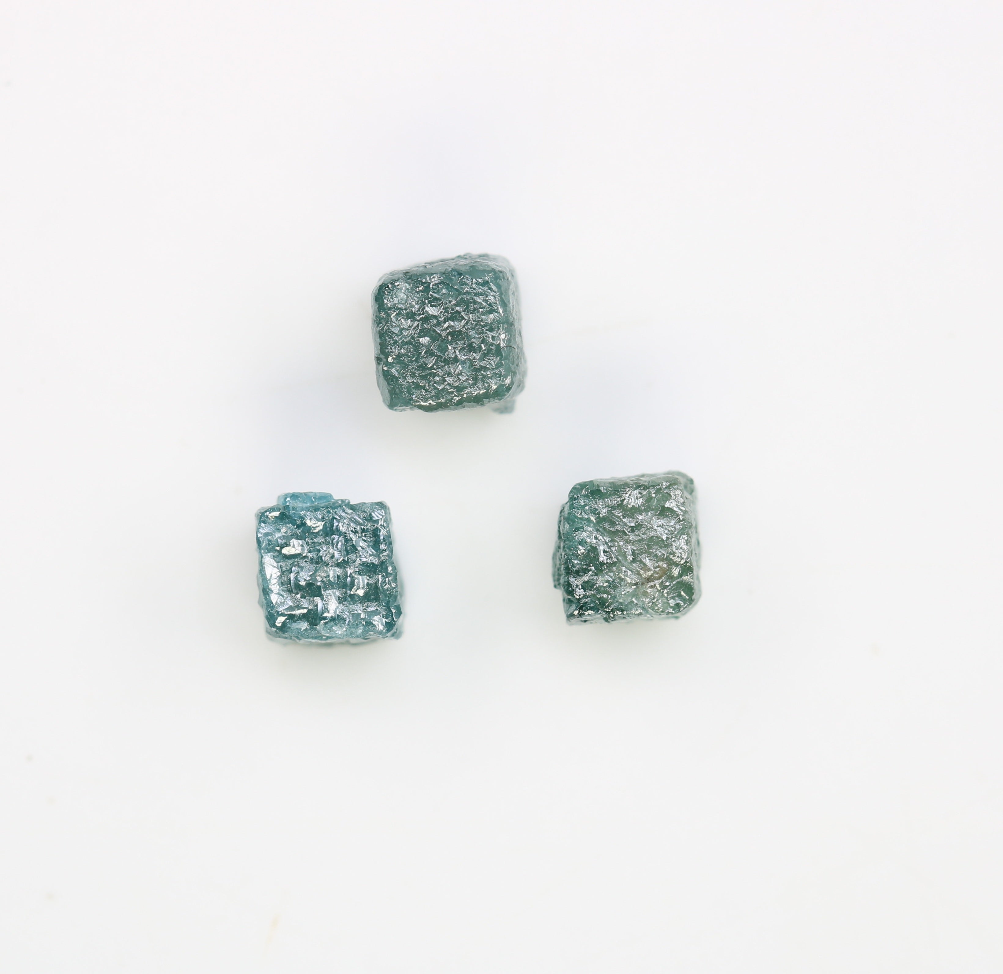 2.43 CT Cube Raw Blue Rough Diamond For Engagement Ring