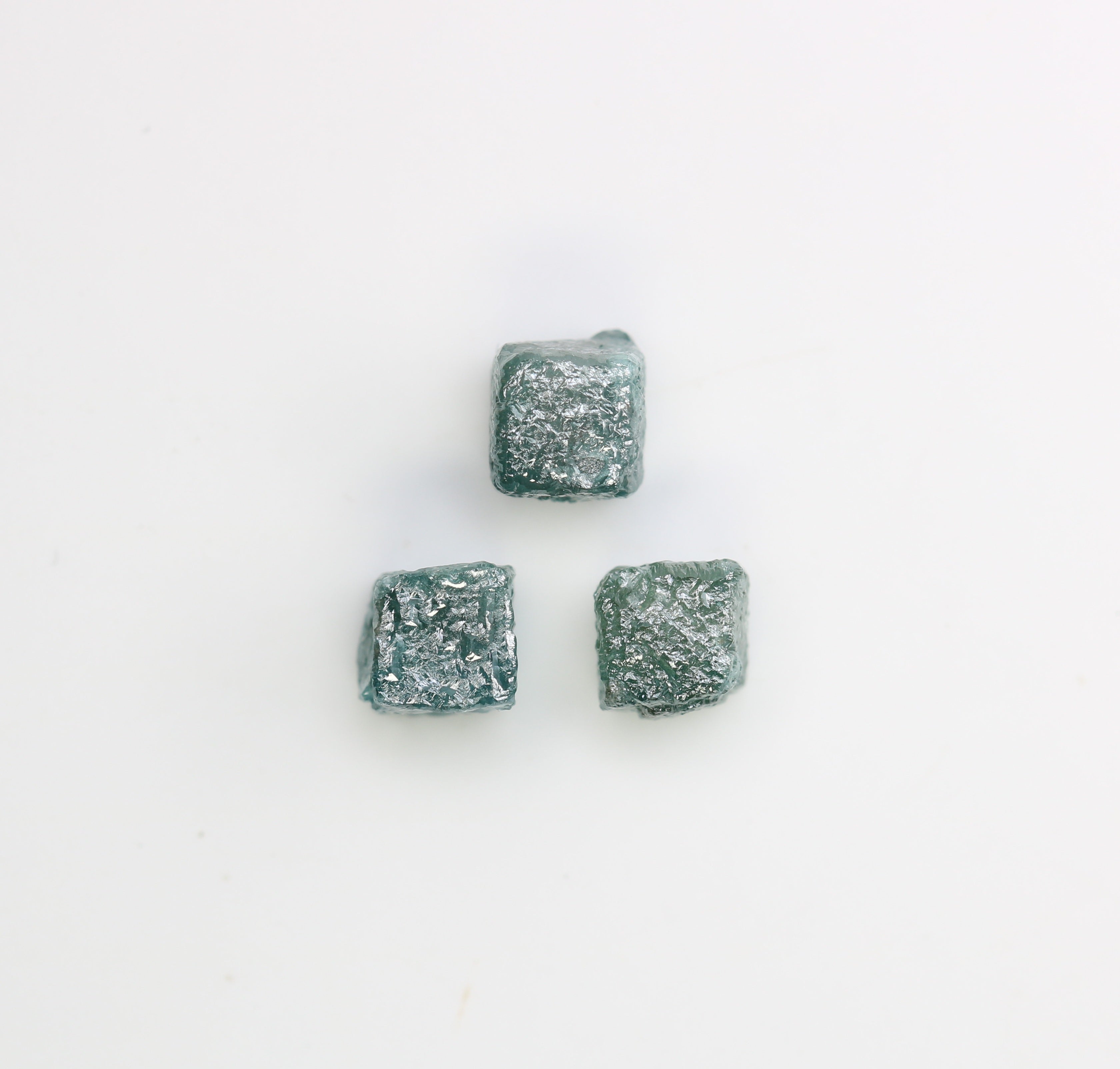 2.43 CT Cube Raw Blue Rough Diamond For Engagement Ring