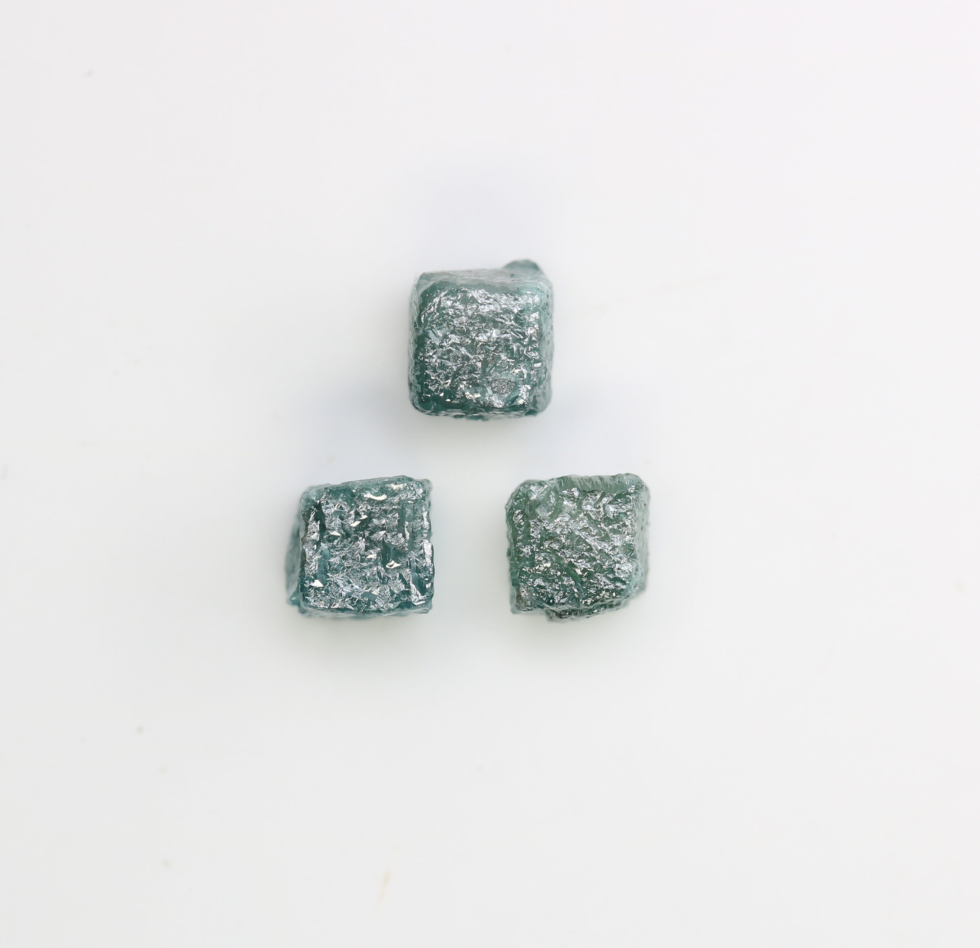 2.43 CT Cube Raw Blue Rough Diamond For Engagement Ring