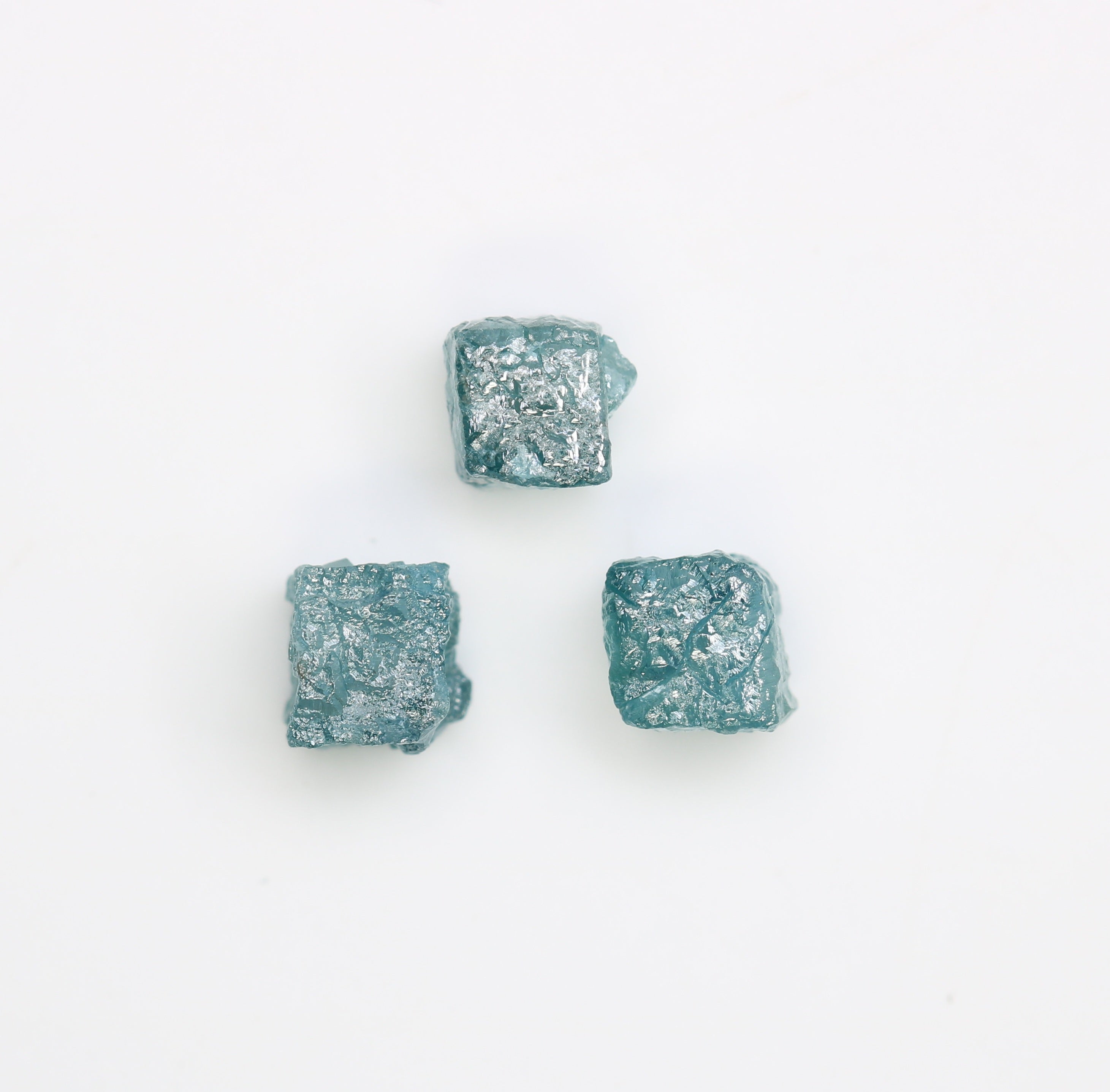 2.37 CT Cube Raw Blue Rough Diamond For Engagement Ring
