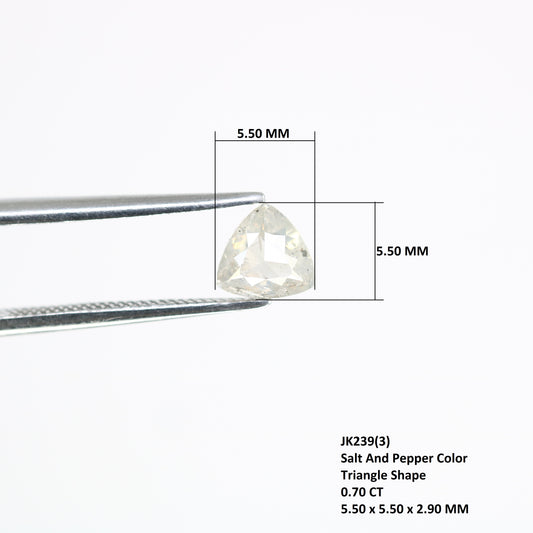 0.70 CT Salt And Pepper Triangle Shape 5.50 MM Diamond For Galaxy Ring