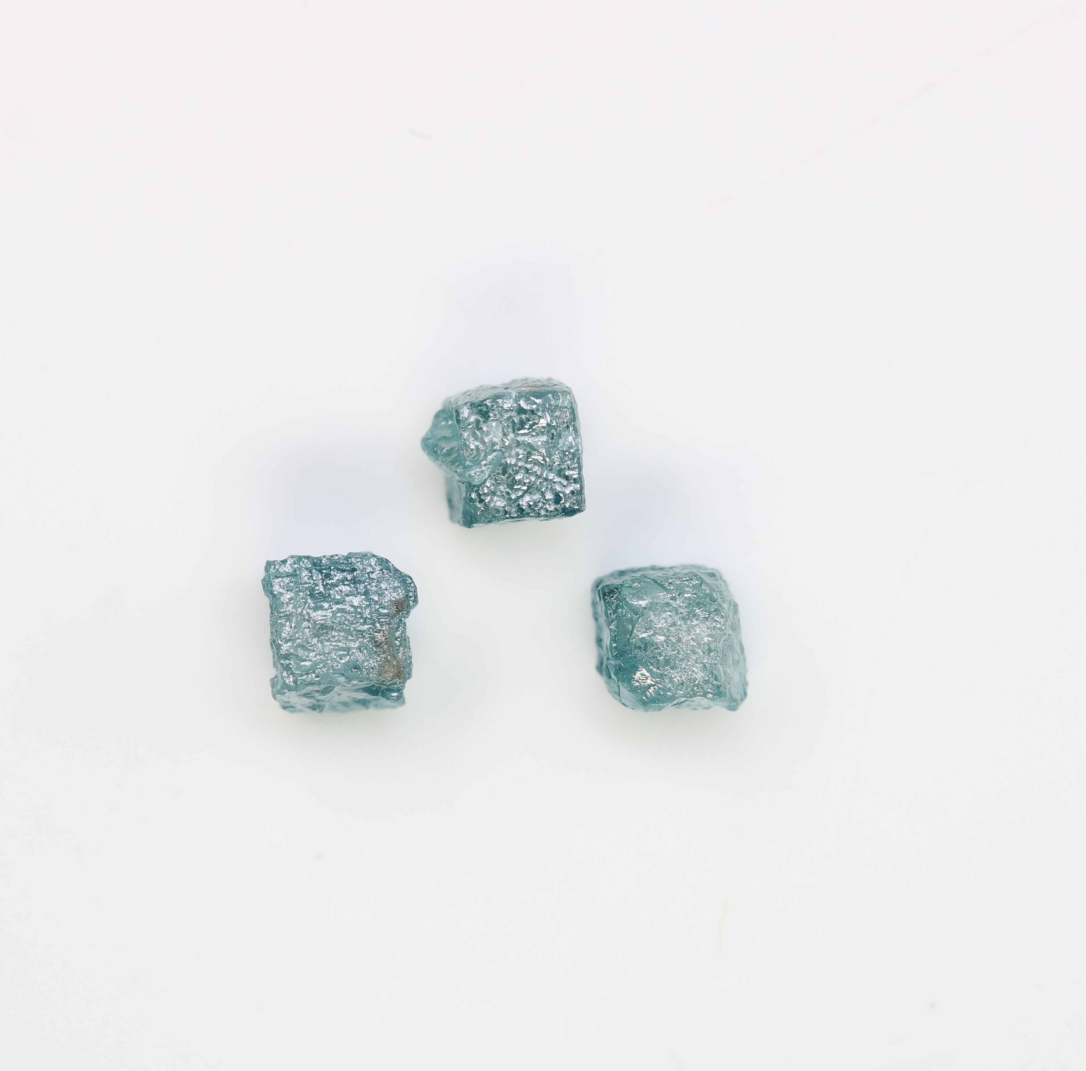 2.37 CT Cube Raw Blue Rough Diamond For Engagement Ring