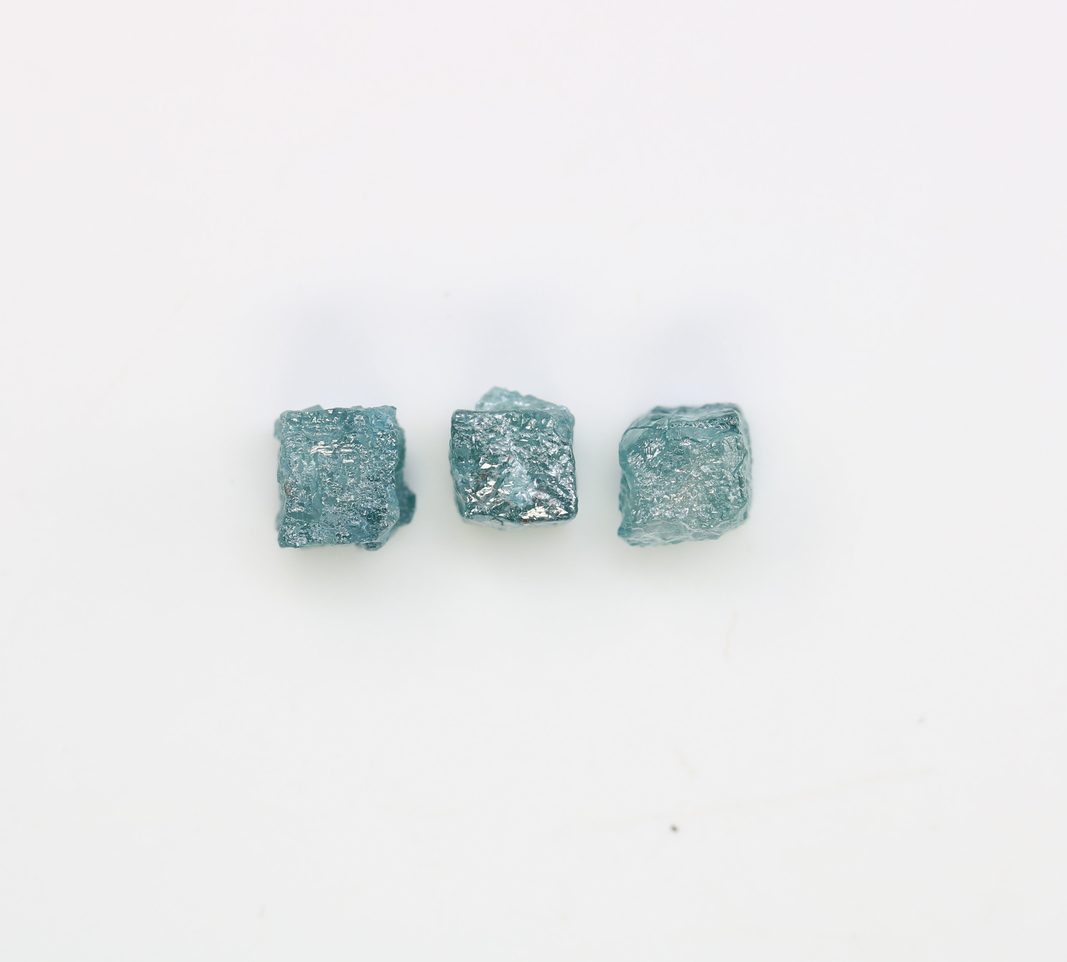 2.37 CT Cube Raw Blue Rough Diamond For Engagement Ring