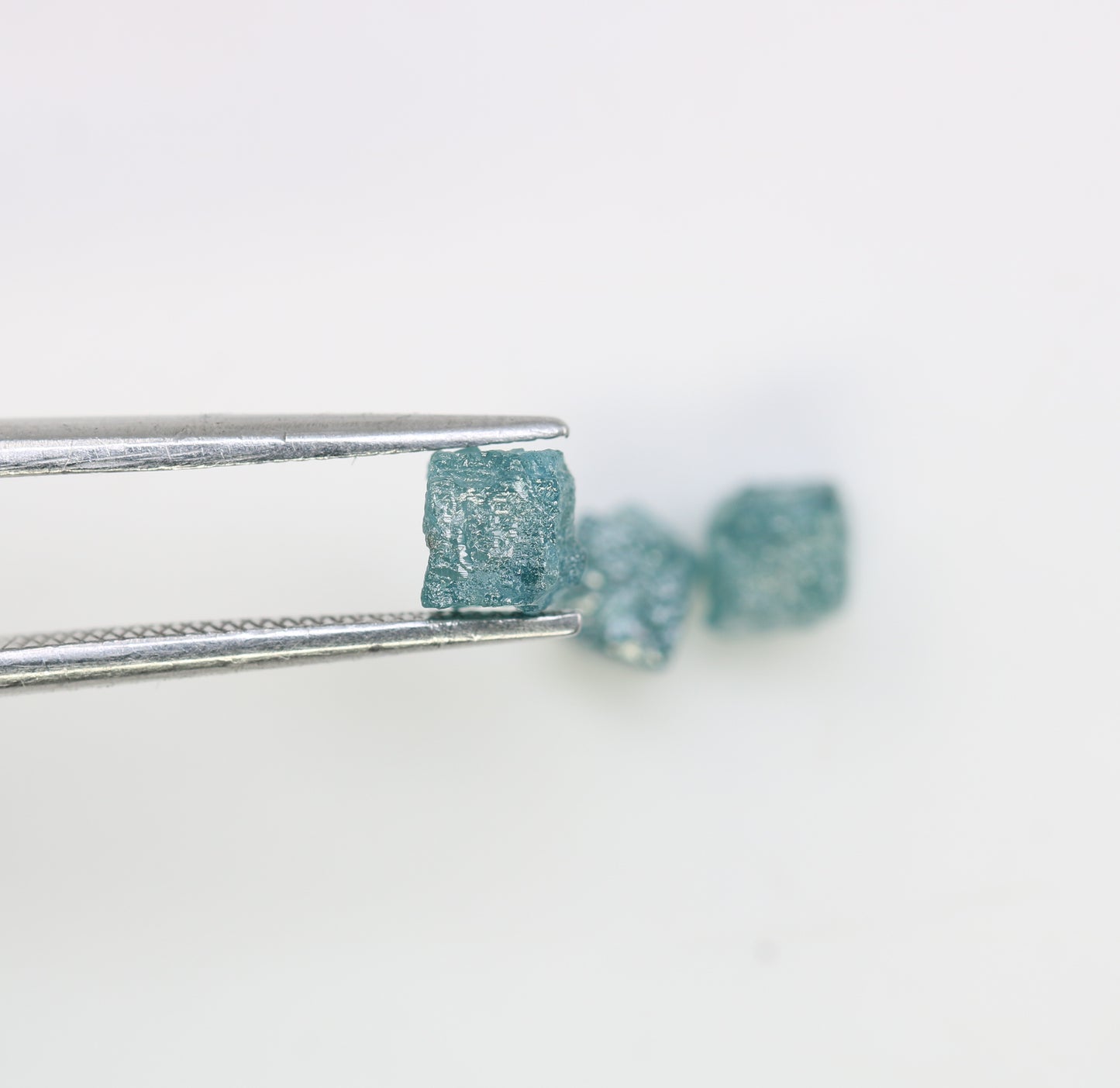 2.37 CT Cube Raw Blue Rough Diamond For Engagement Ring