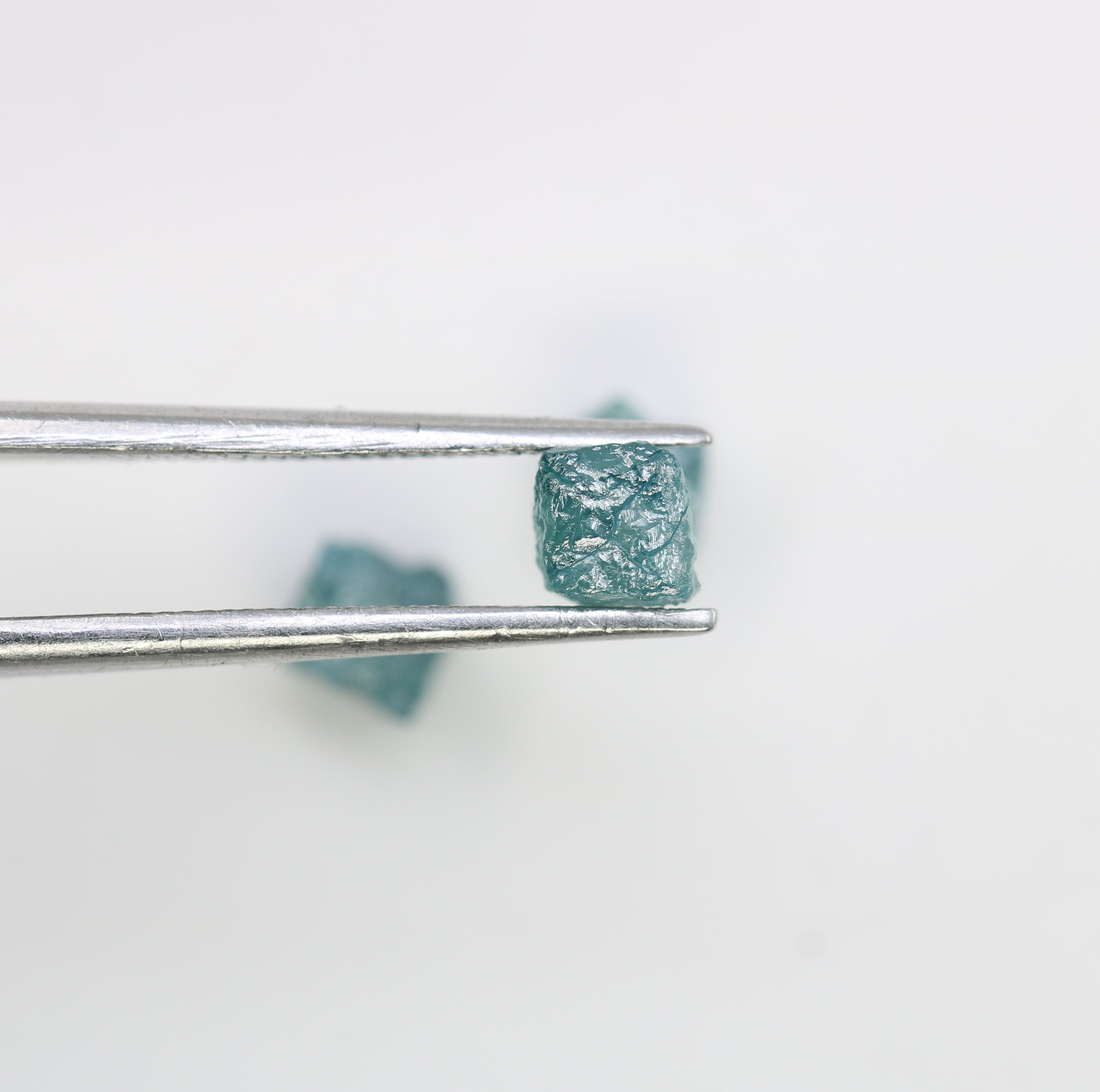 2.37 CT Cube Raw Blue Rough Diamond For Engagement Ring