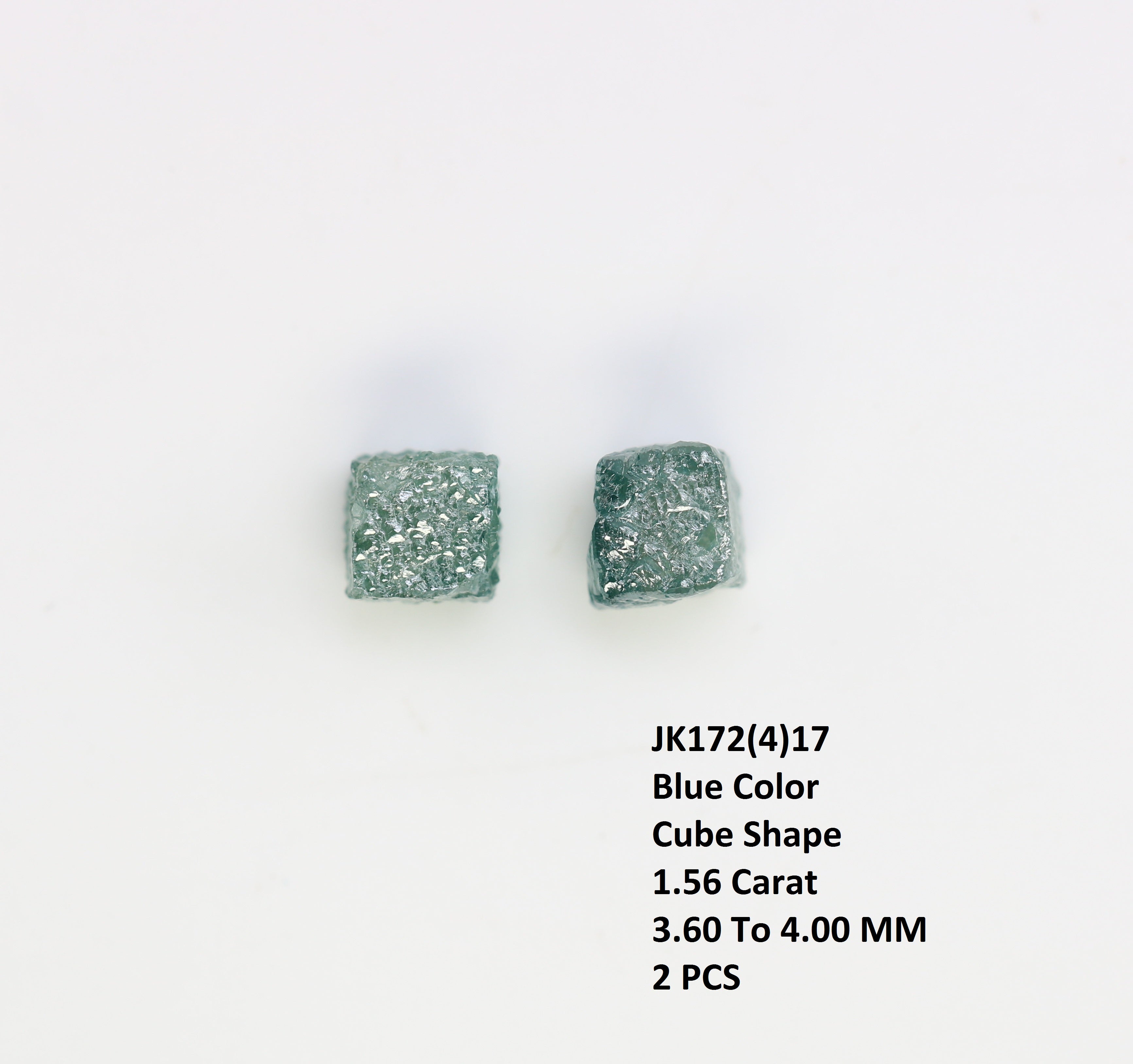 1.56 CT Cube Raw Blue Rough Diamond For Engagement Ring