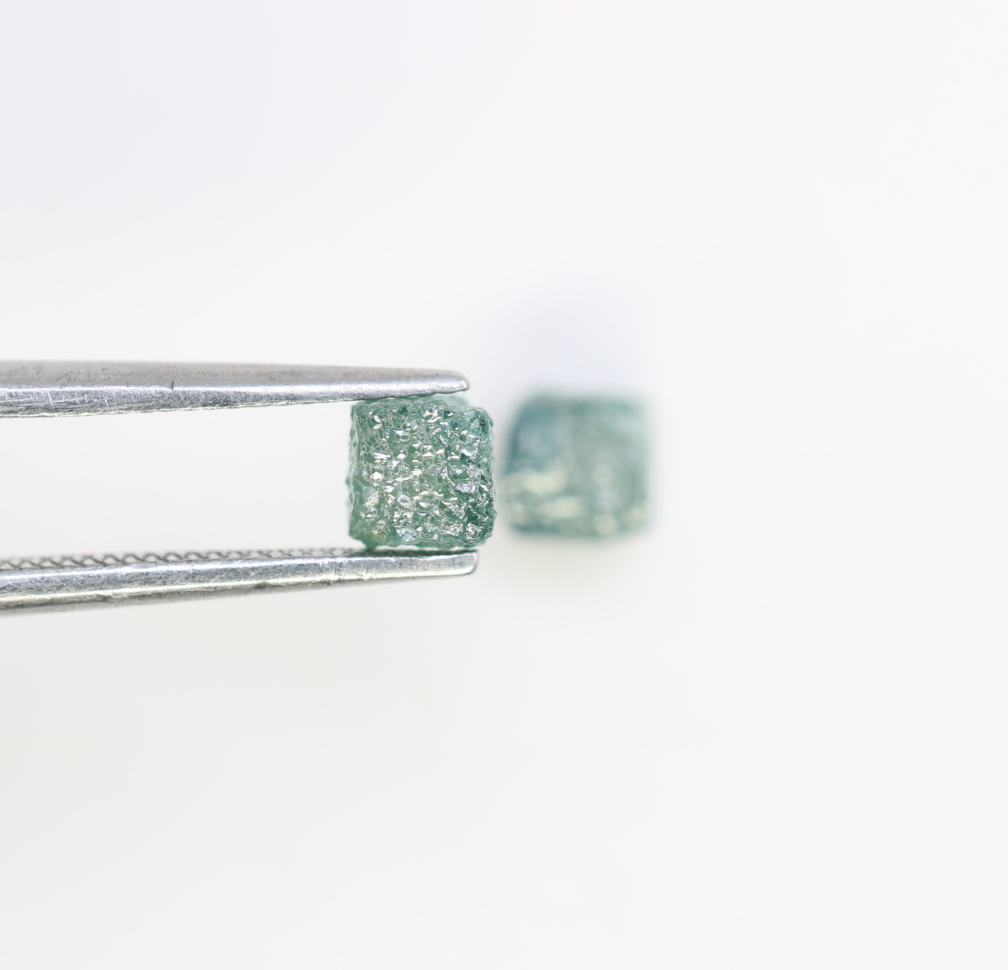 1.56 CT Cube Raw Blue Rough Diamond For Engagement Ring