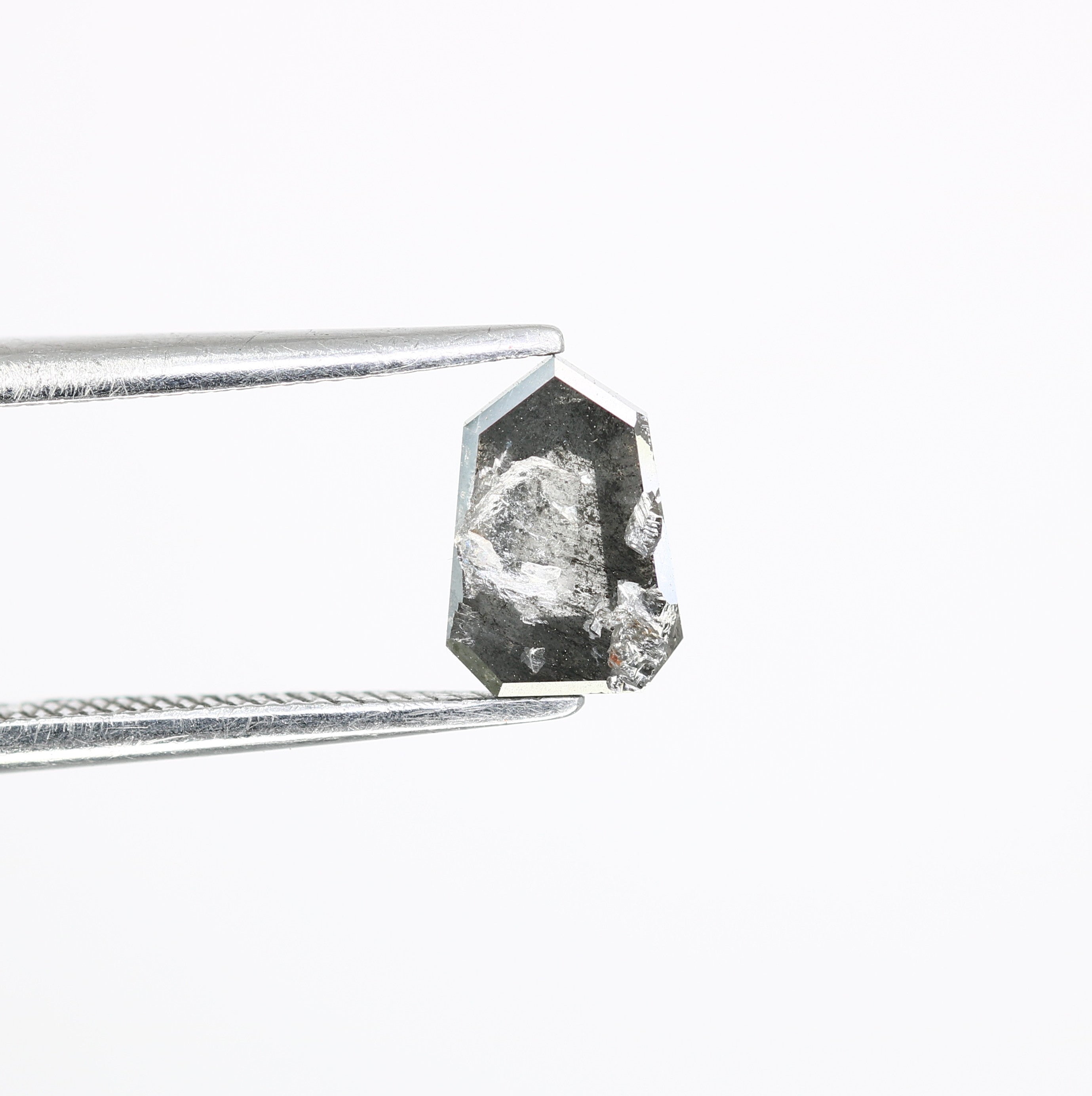 0.92 CT Salt And Pepper Shield Shaped 7.30 MM Diamond For Engagement Ring