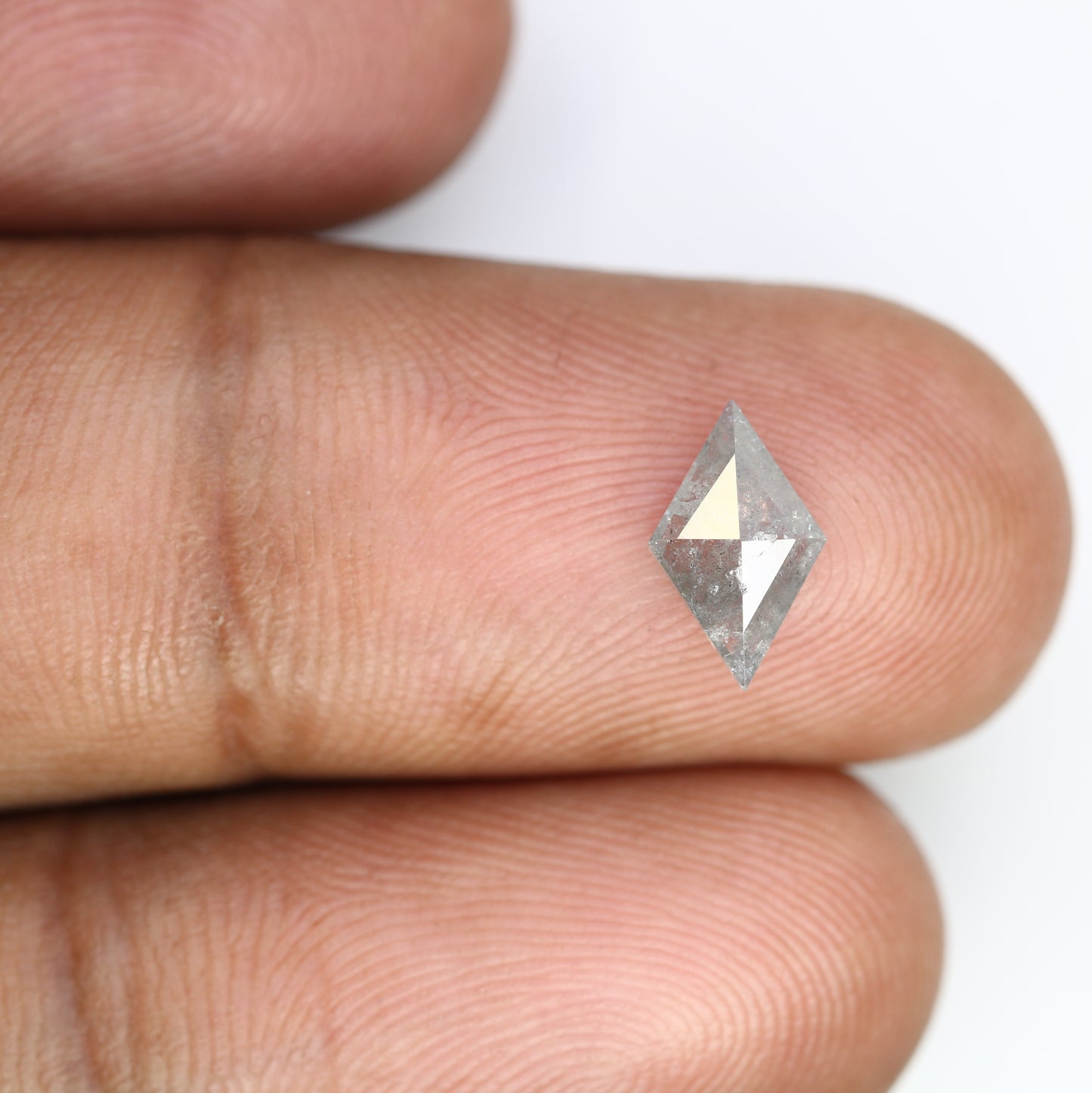 0.69 CT Kite Shape Salt And Pepper 9.70 MM Diamond For Wedding Ring