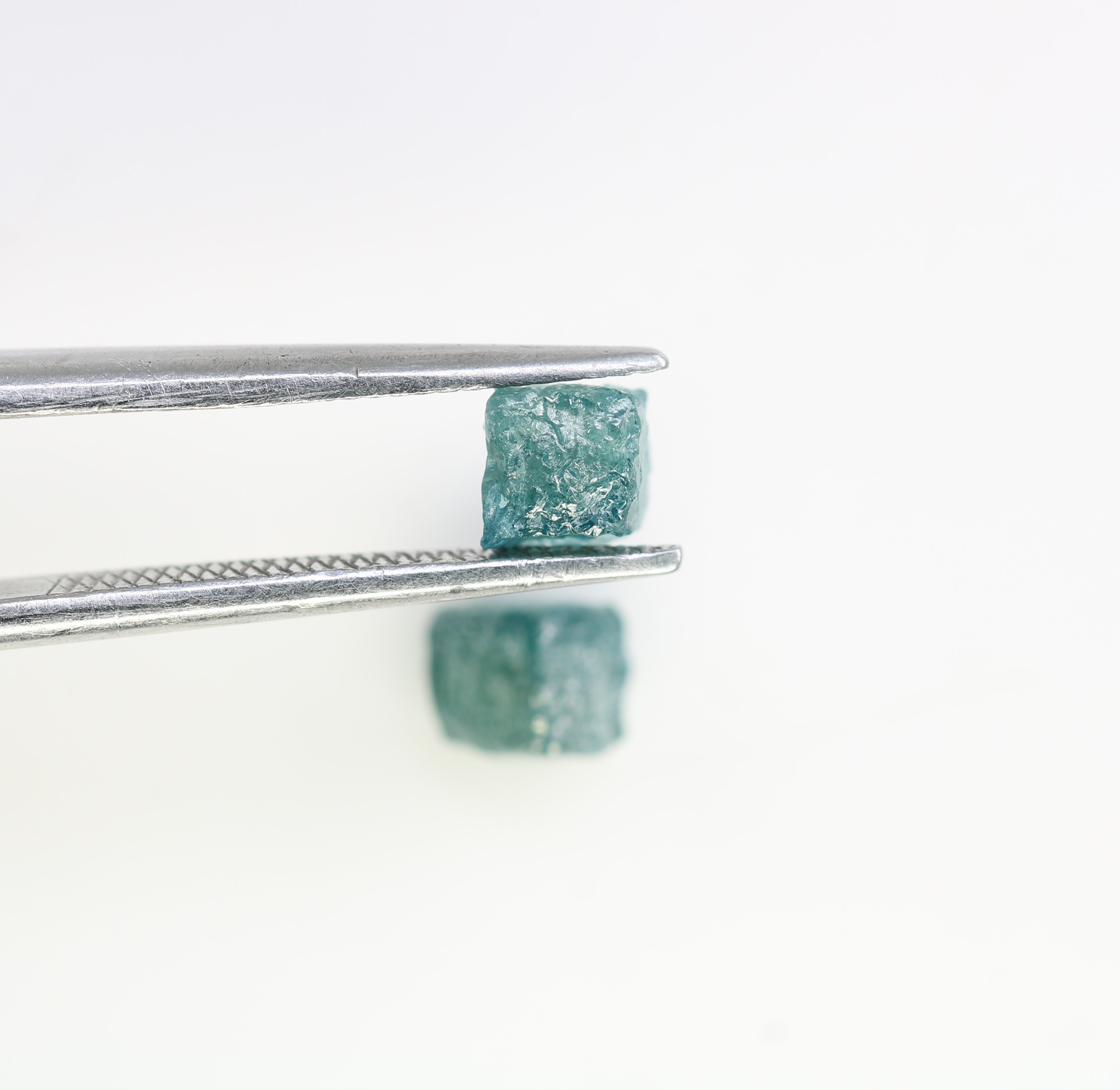 1.61 CT Blue Rough Cube Raw Diamond For Engagement Ring