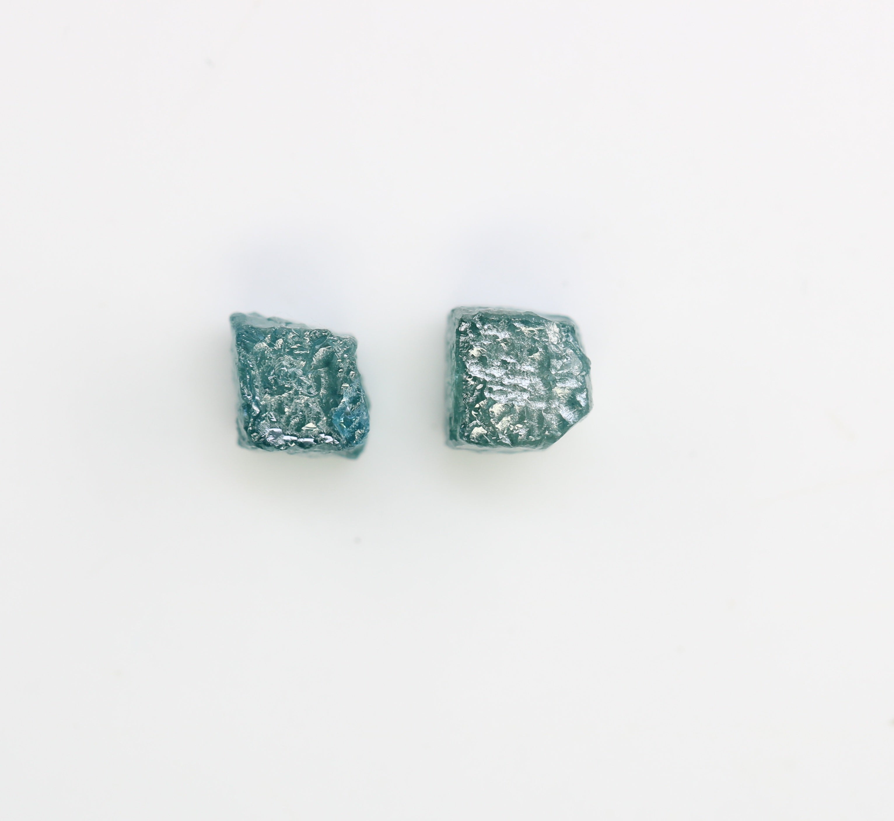1.61 CT Blue Rough Cube Raw Diamond For Engagement Ring