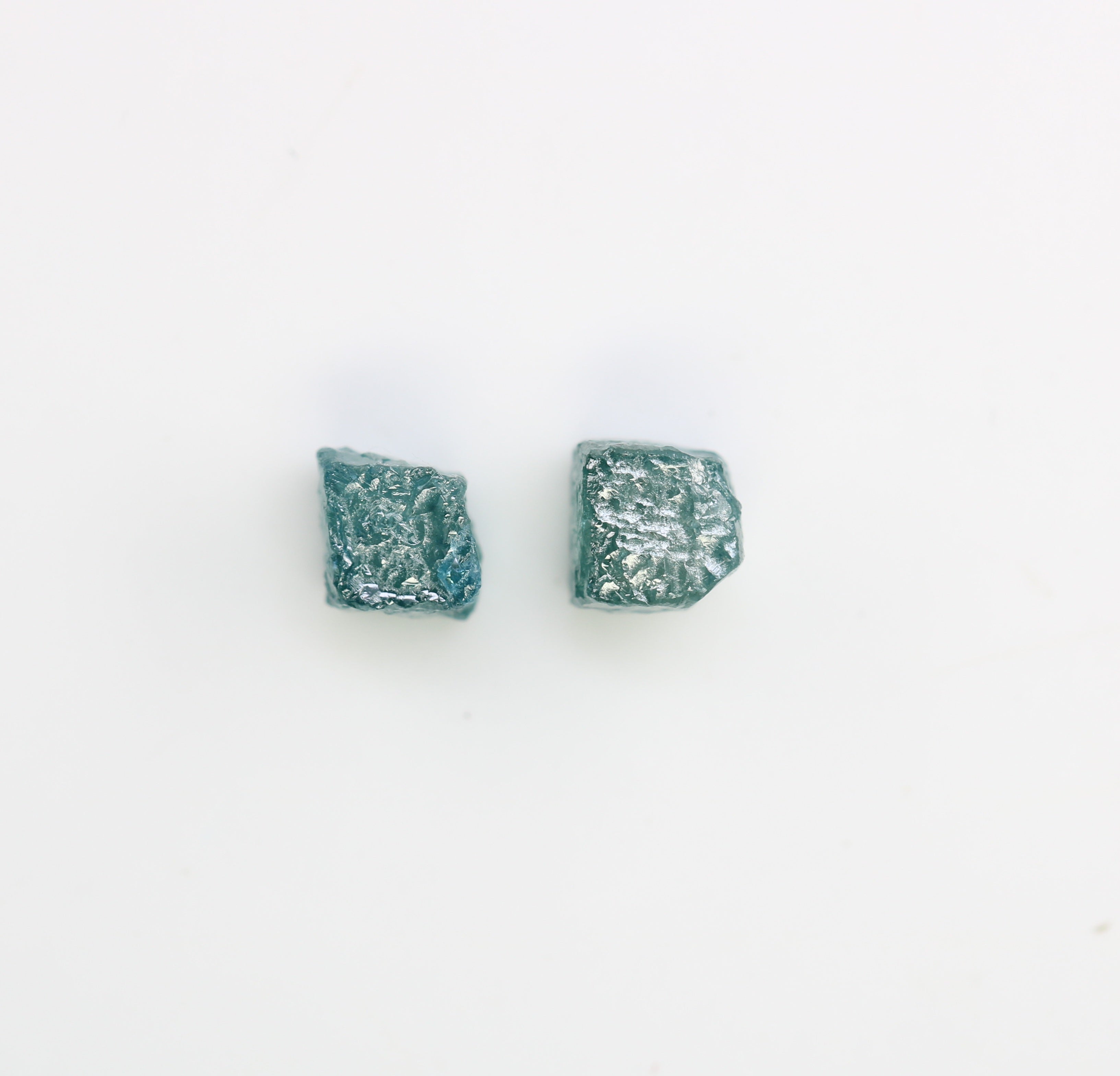 1.61 CT Blue Rough Cube Raw Diamond For Engagement Ring