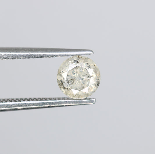 0.59 CT Natural Round Brilliant Cut Salt and Pepper Diamond – Elegant Loose Gem for Unique Engagement Rings - JayKrishna Diamond